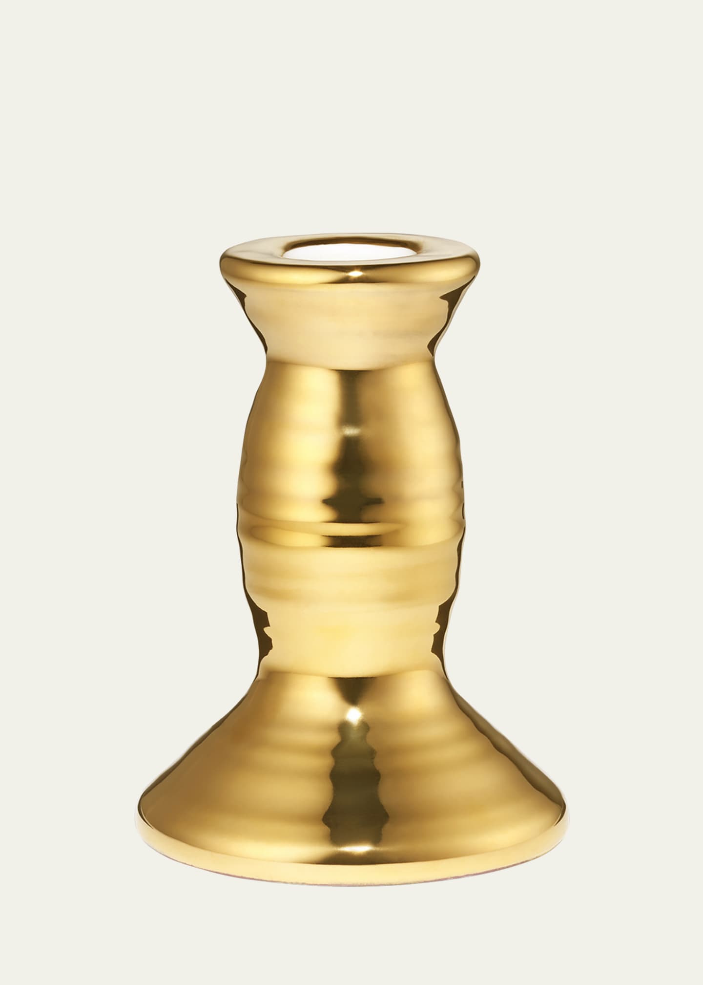 AERIN Allette 4" Small Candleholder, Gold Image 2 of 2