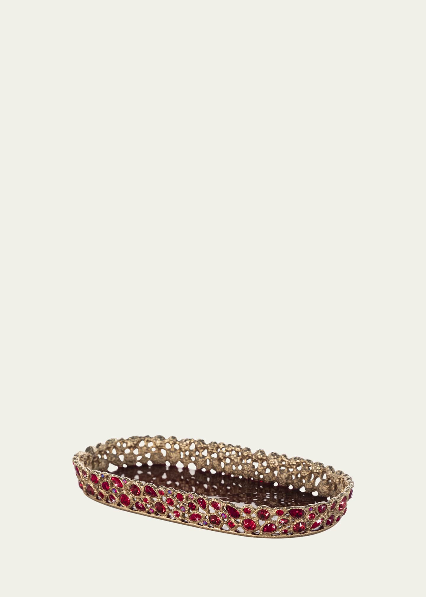 Jay Strongwater Ruby Bejeweled Tray Bergdorf Goodman