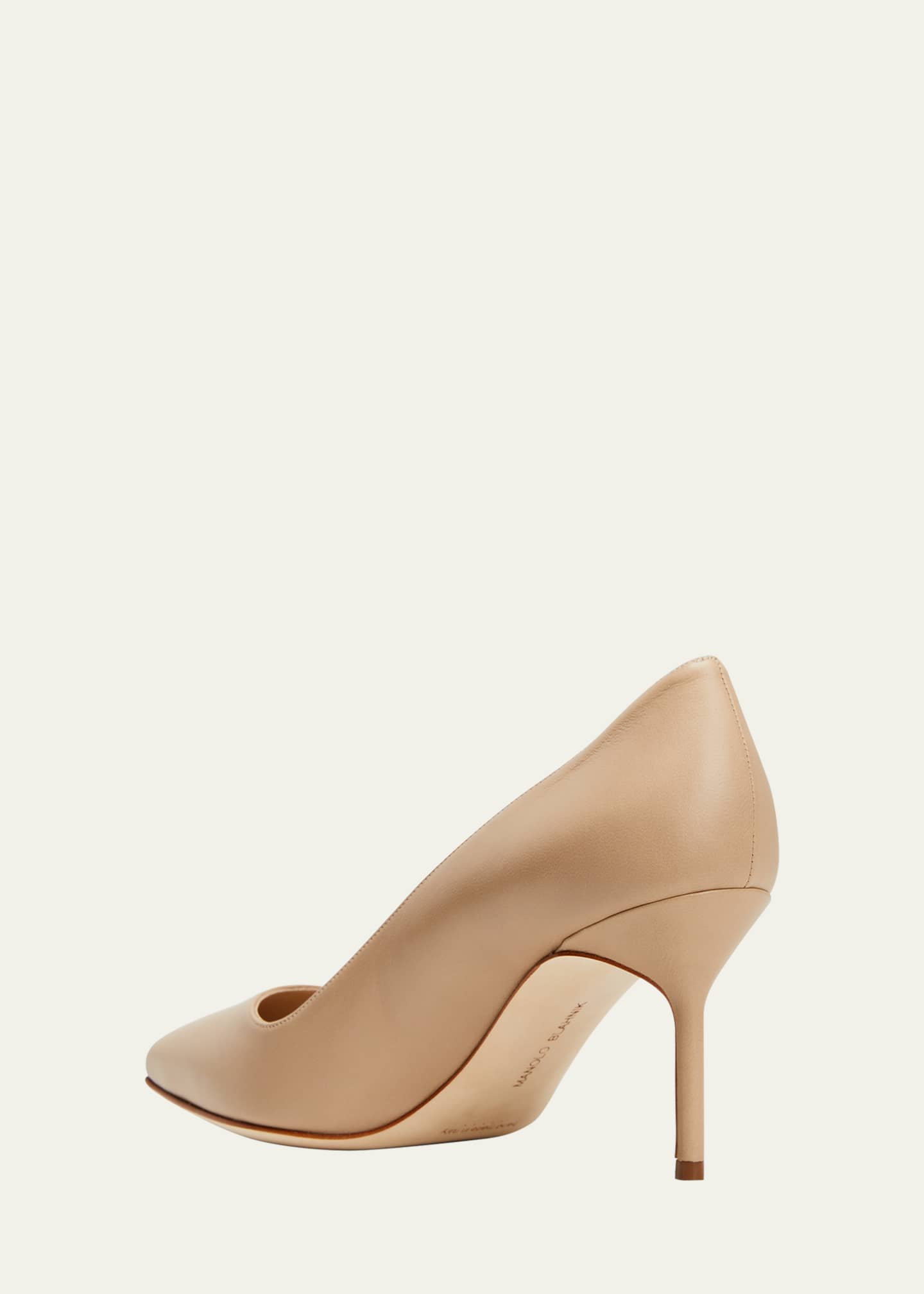 Manolo Blahnik BB 70mm Lambskin Stiletto Pumps Image 2 of 3