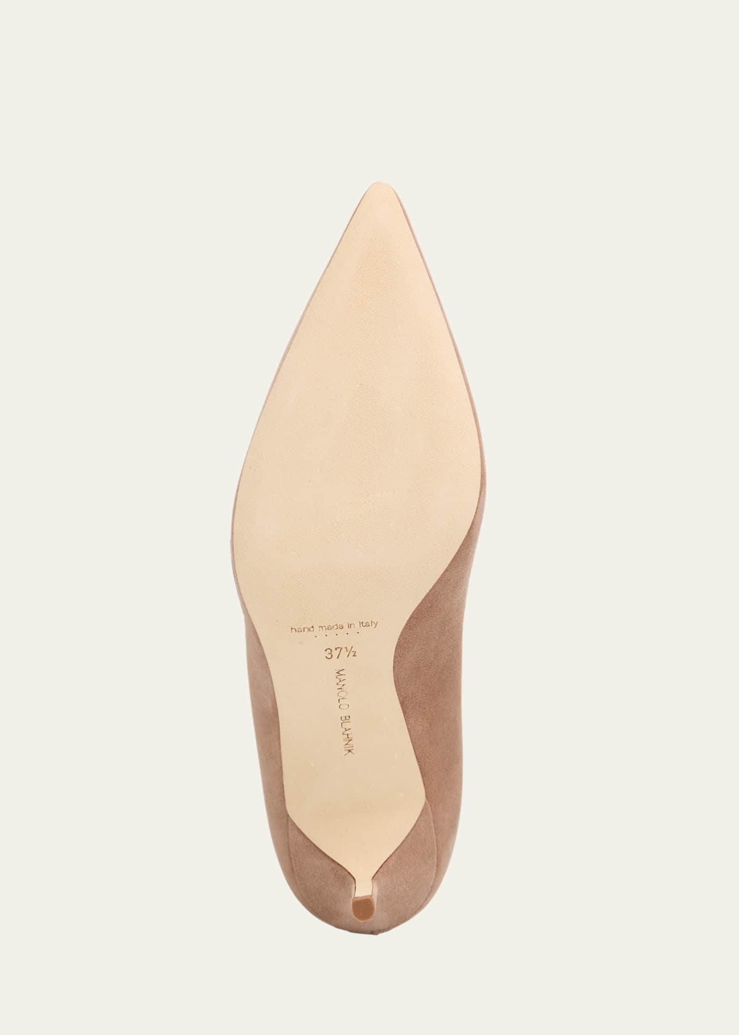 Manolo Blahnik BB 70mm Suede Stiletto Pumps Image 6 of 7