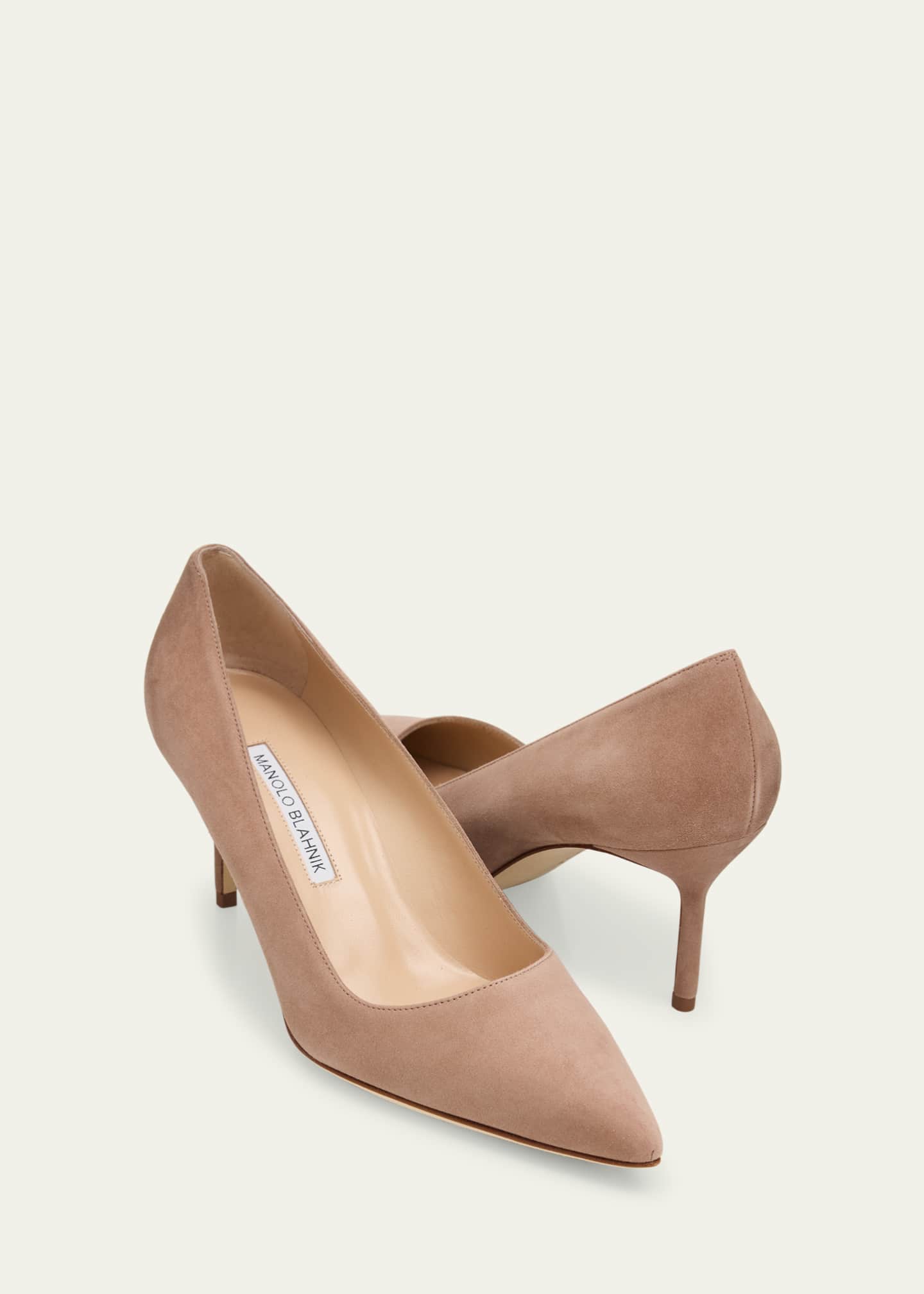 Manolo Blahnik BB 70mm Suede Stiletto Pumps Image 7 of 7