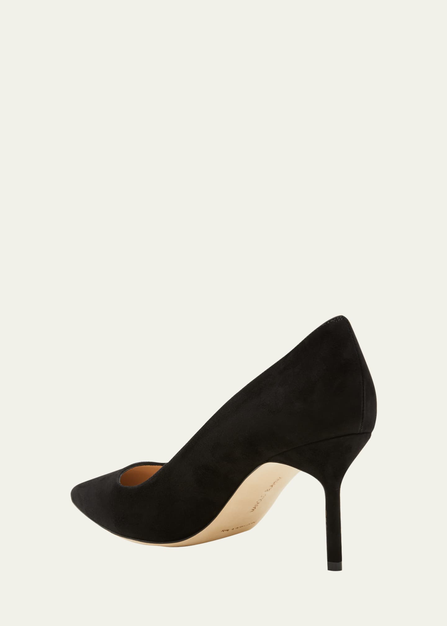 Manolo Blahnik BB 70mm Suede Stiletto Pumps Image 2 of 3