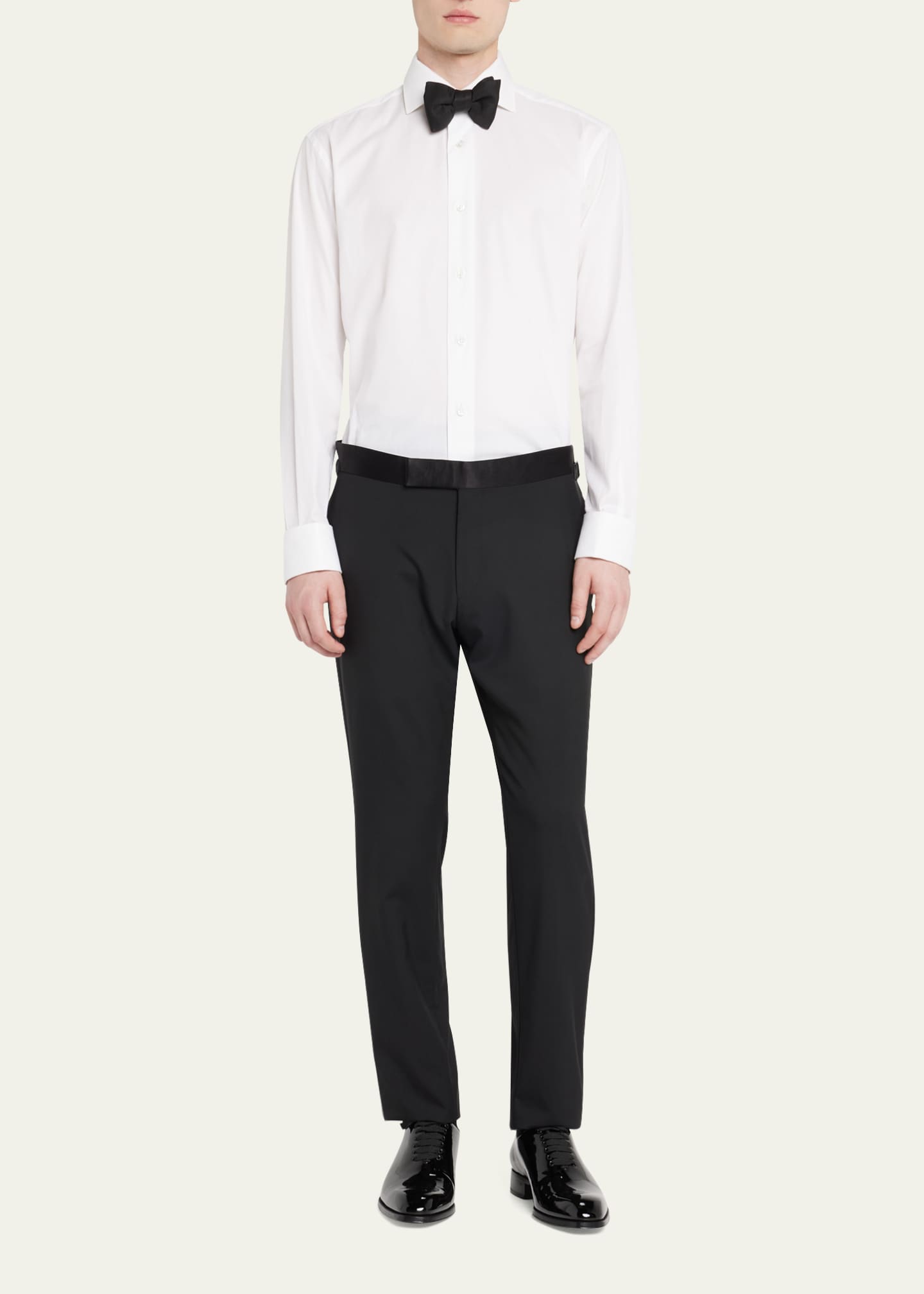 TOM FORD Men's Elkan Patent Leather Oxfords Image 3 of 5