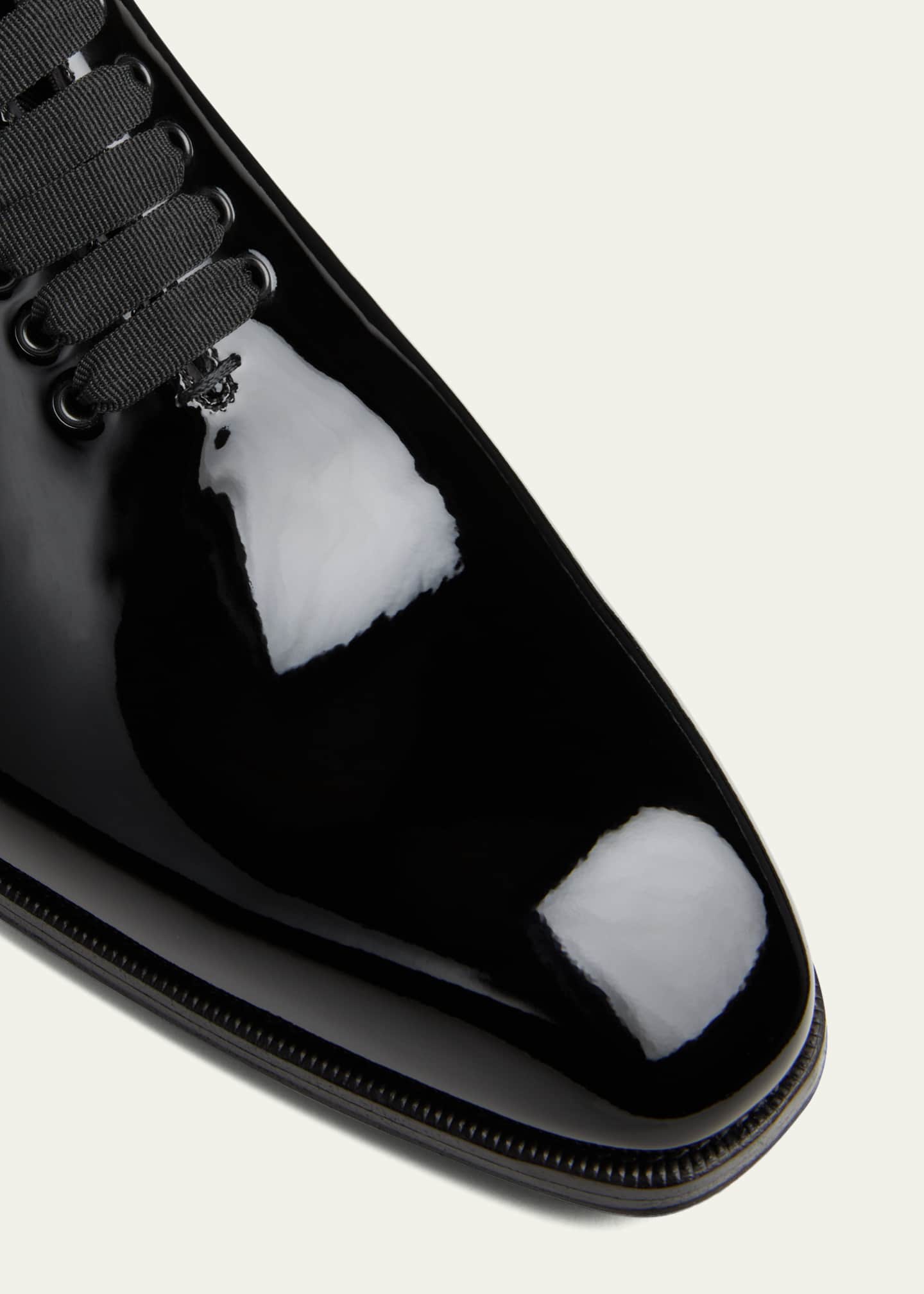 TOM FORD patent-finish oxford shoes - Black