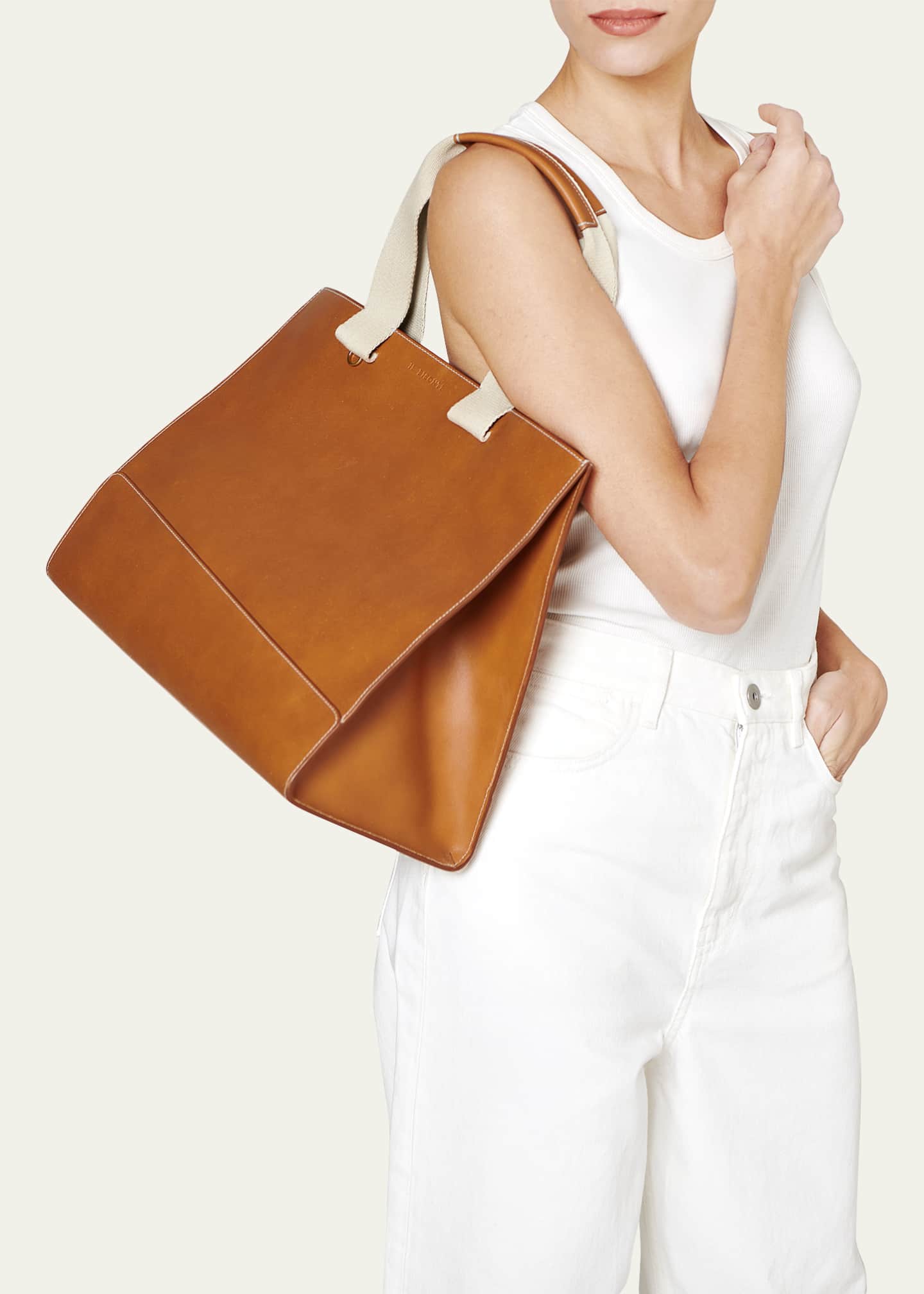 Il Bisonte Sole Large Leather Tote Bag Image 2 of 5