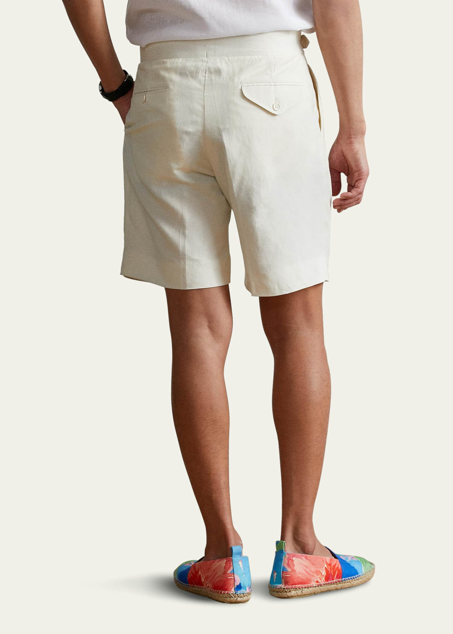 Linen shorts in white - Ralph Lauren Purple Label