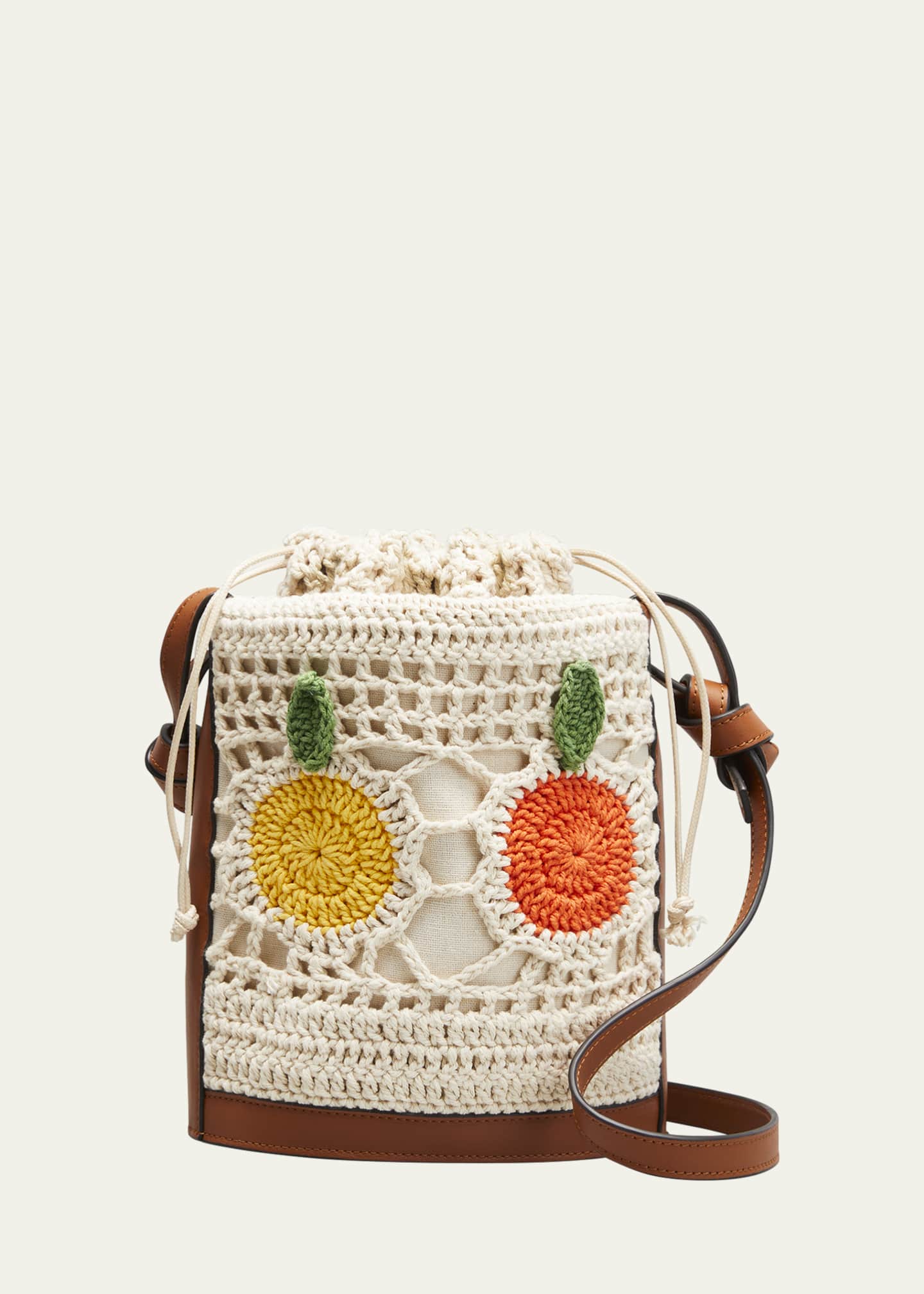 Staud Anita Fruit Crochet Bucket Bag Bergdorf Goodman