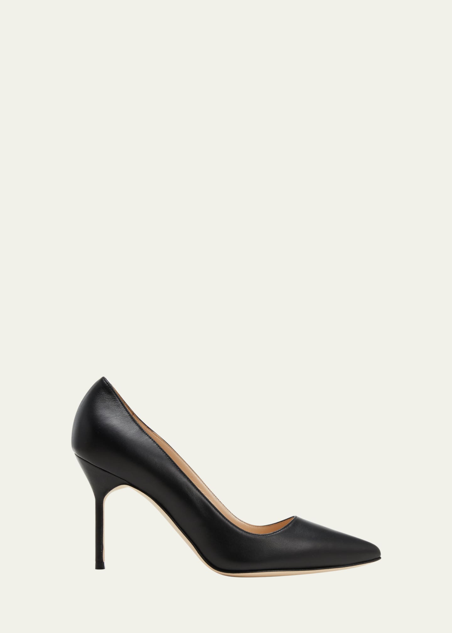 Manolo Blahnik Lambskin Leather Stiletto Pumps Image 1 of 5