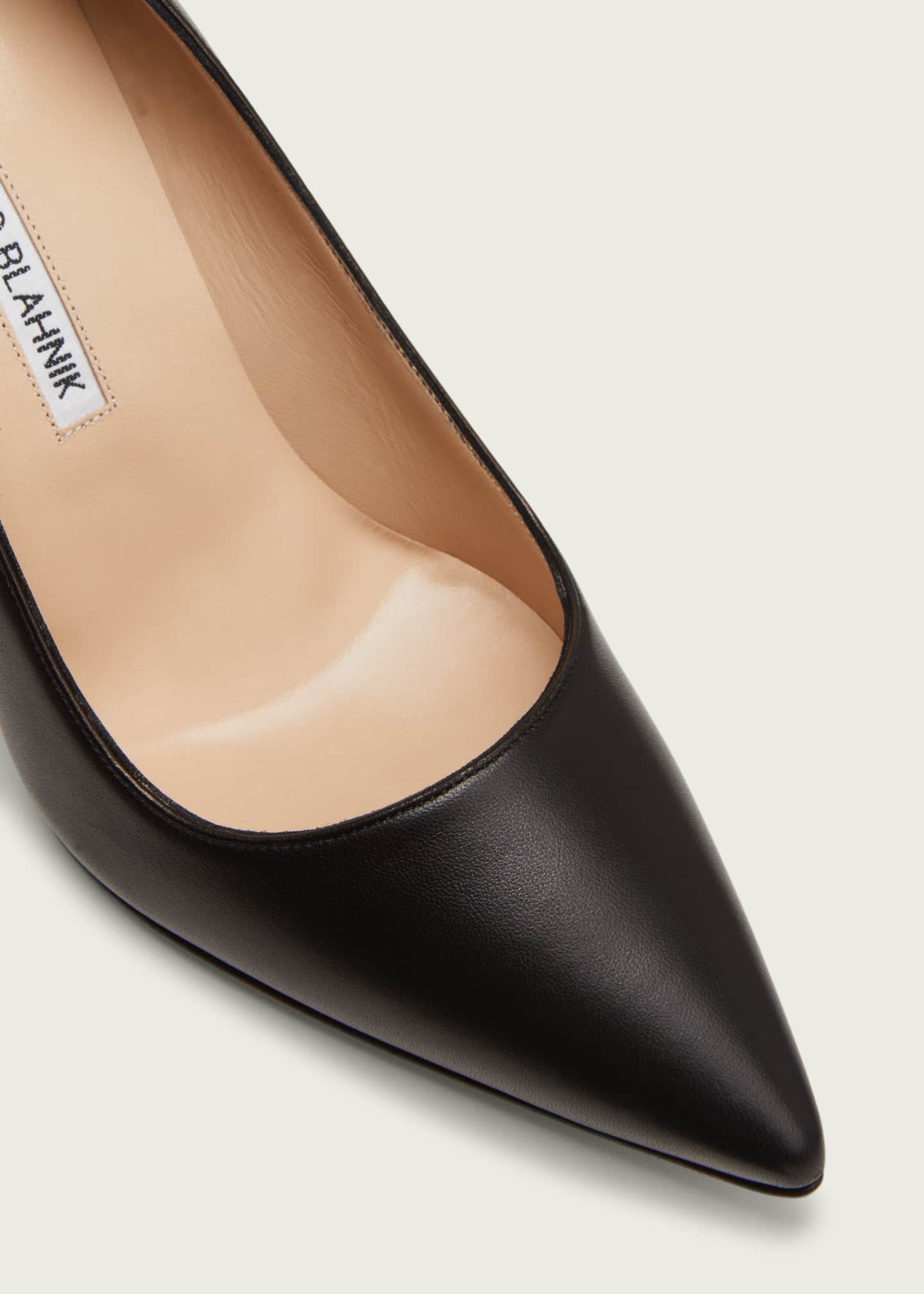 Manolo Blahnik Lambskin Leather Stiletto Pumps Image 5 of 5