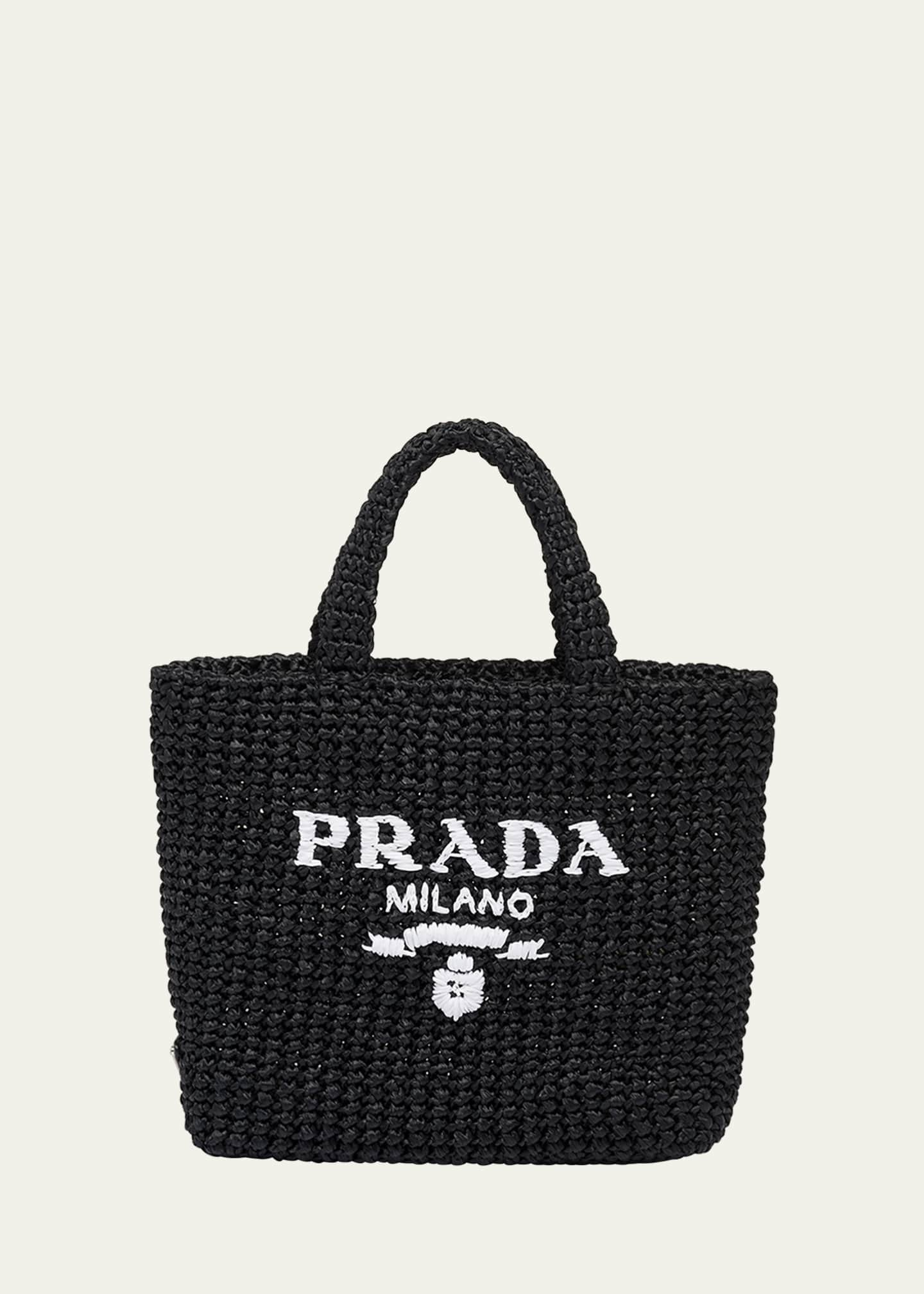 Prada Raffia Tote Beach Bag New