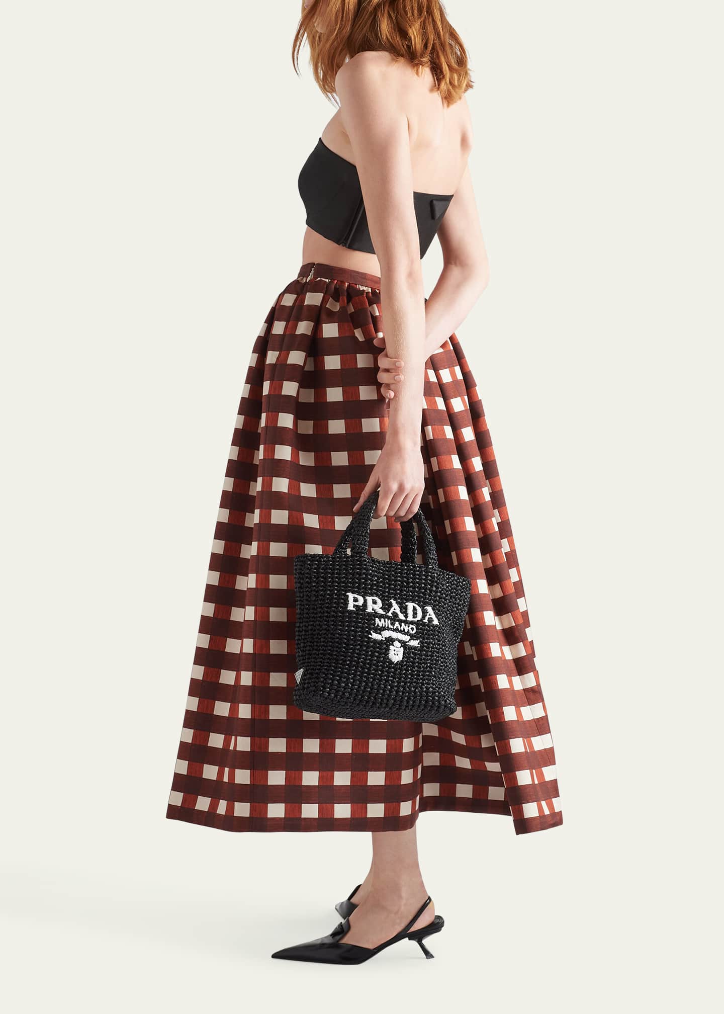 Prada Small Crochet Tote Bag Image 5 of 5