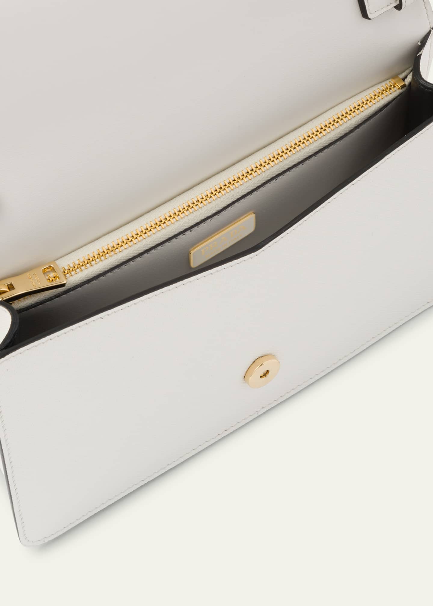 Prada Mini Triangle Logo Envelope Flap Crossbody Bag Image 4 of 5