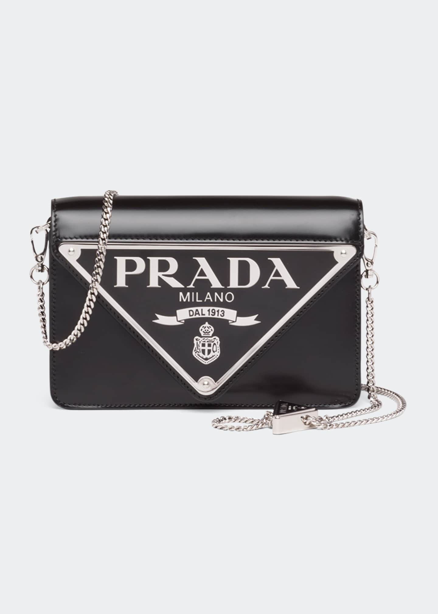 Prada Triangle Logo Mini Brushed Leather Crossbody Bag Bergdorf Goodman