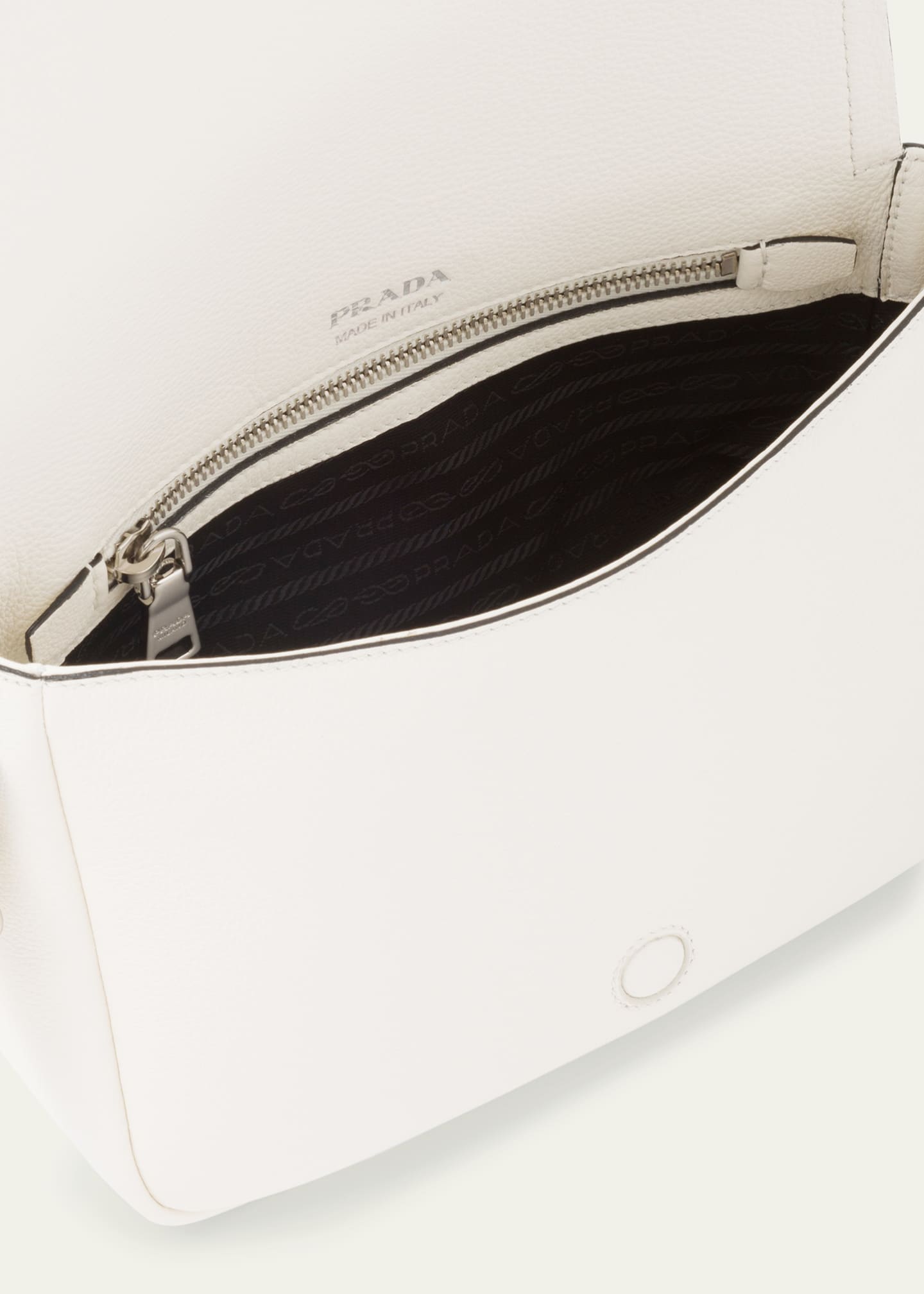 Prada Small Logo Soft Leather Shoulder Bag Image 3 of 4