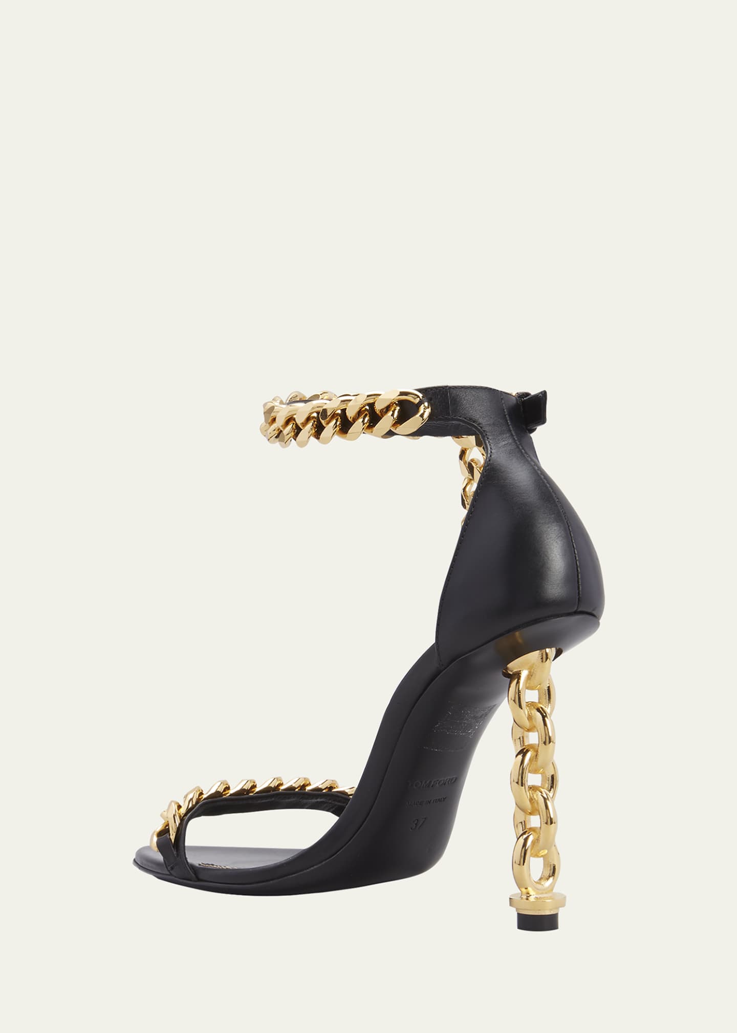TOM FORD Chain Ankle-Strap Sculptural-Heel Sandals - Bergdorf Goodman
