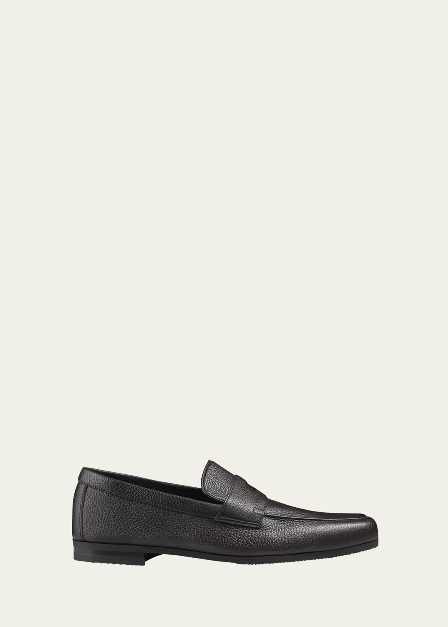 John Lobb Men's Thorne Soft Textured Leather Penny Loafers Image 1 of 3