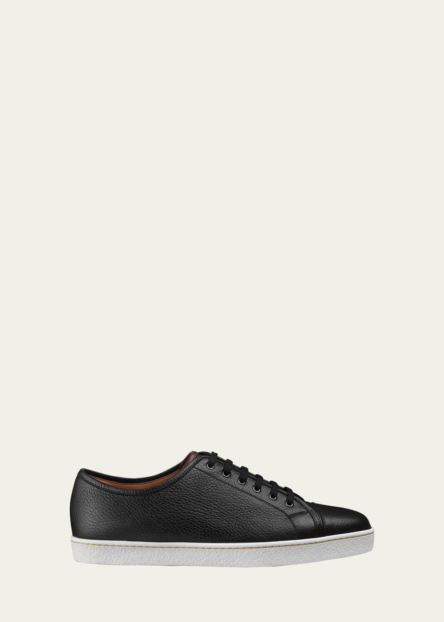 John Lobb Men's Textured Leather Low-Top Sneakers