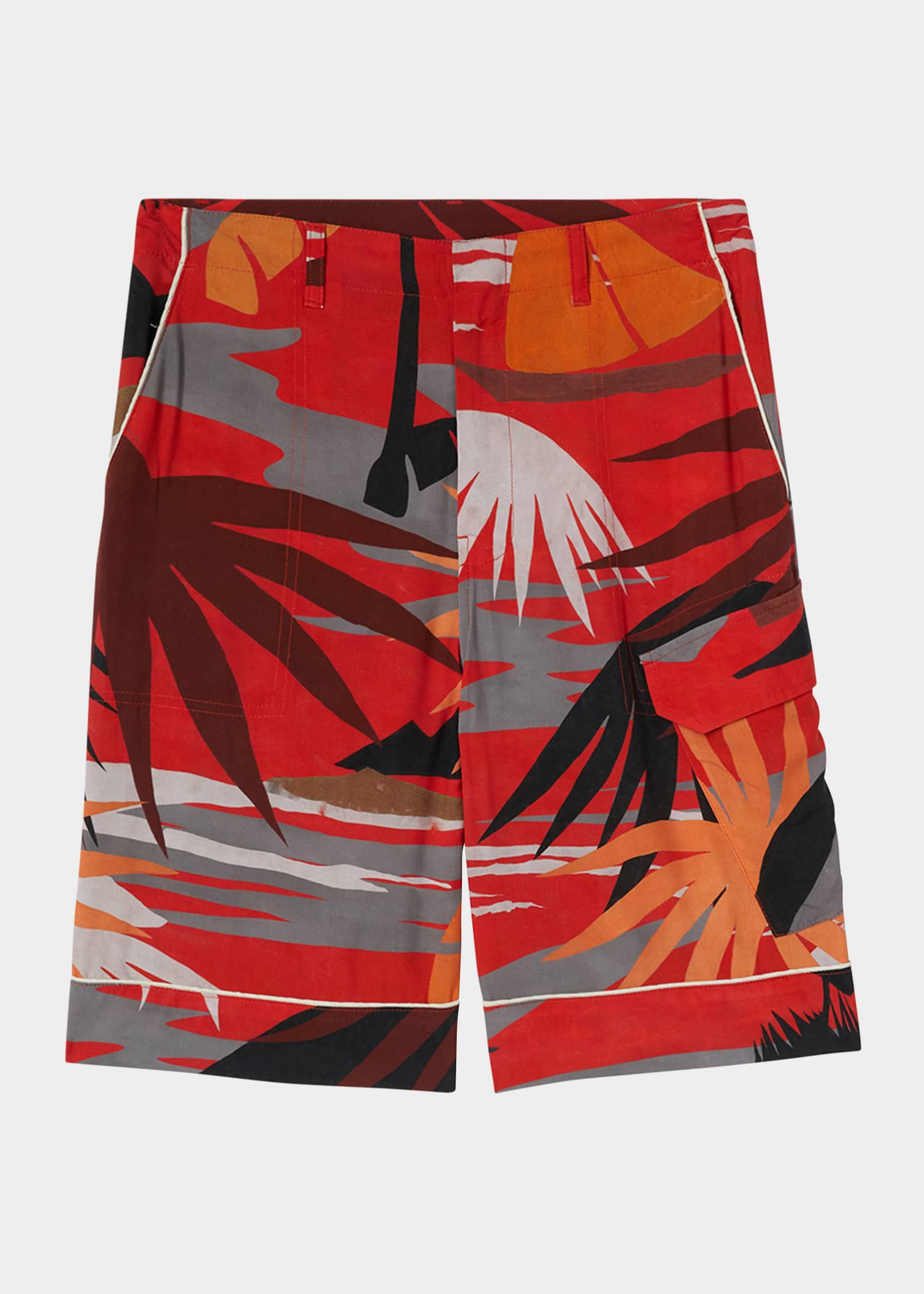 Palm Angels Men's Hawaiian-Print Cotton Shorts - Bergdorf Goodman
