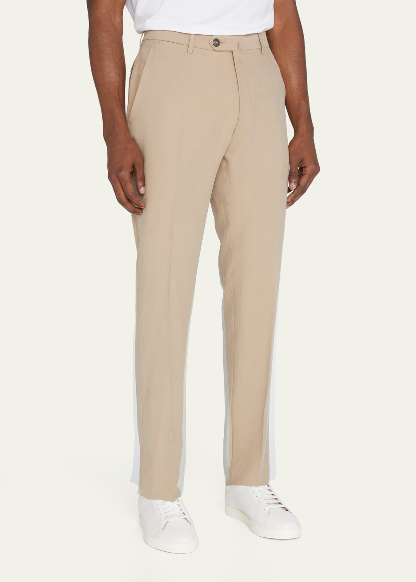 Emporio Armani Men's Lyocell-Blend Suit Separate Trousers Image 4 of 5