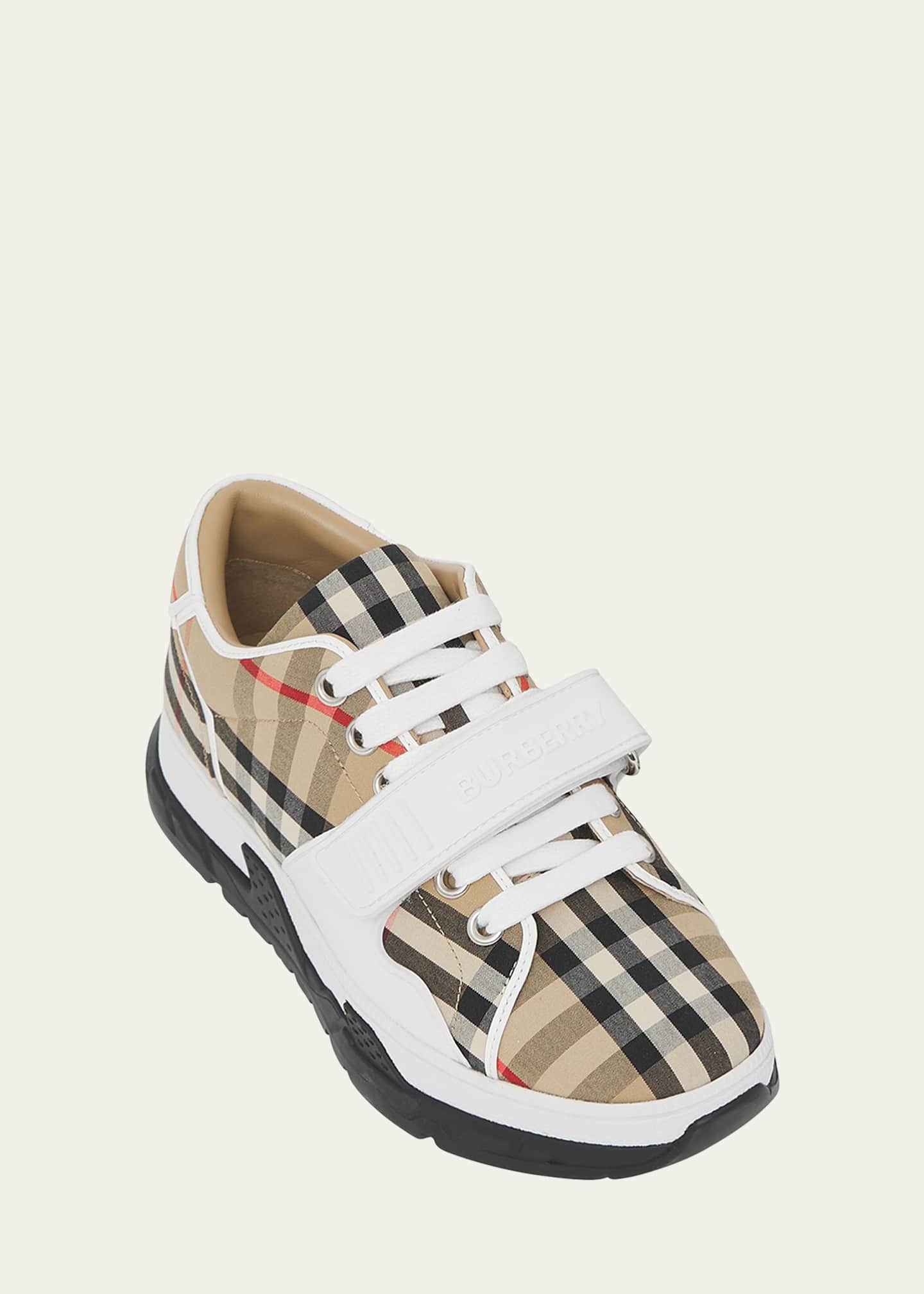 Burberry Kid's Union Strap Vintage Check Low Top Trainer, Size Toddler/Kids  - Bergdorf Goodman