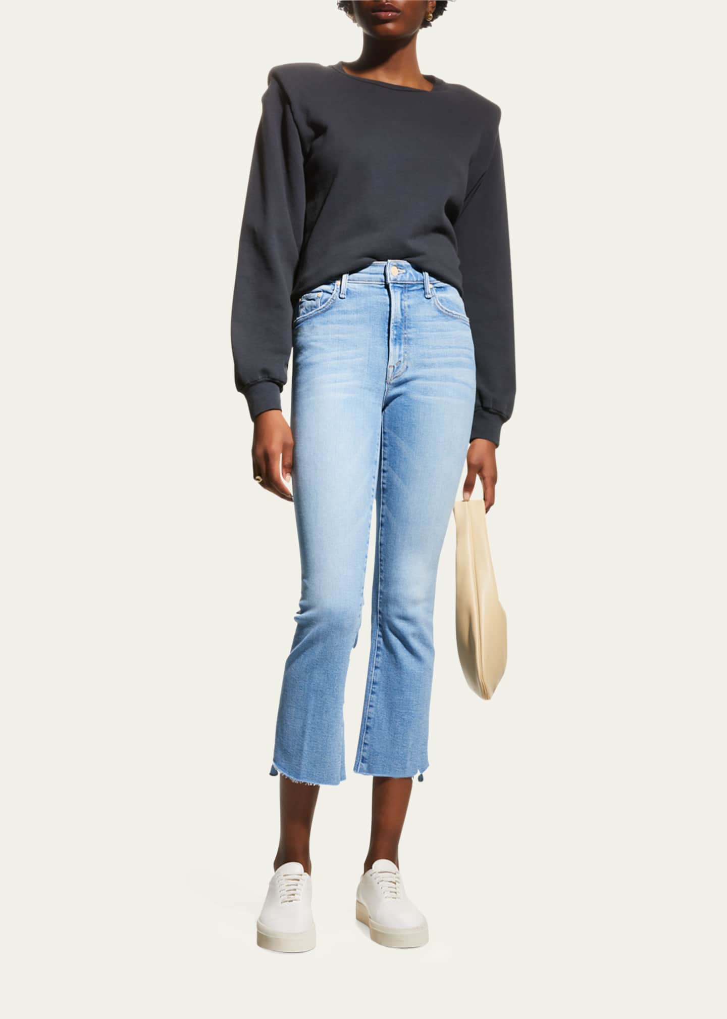 MOTHER The Insider Crop Step Fray Jeans Bergdorf Goodman