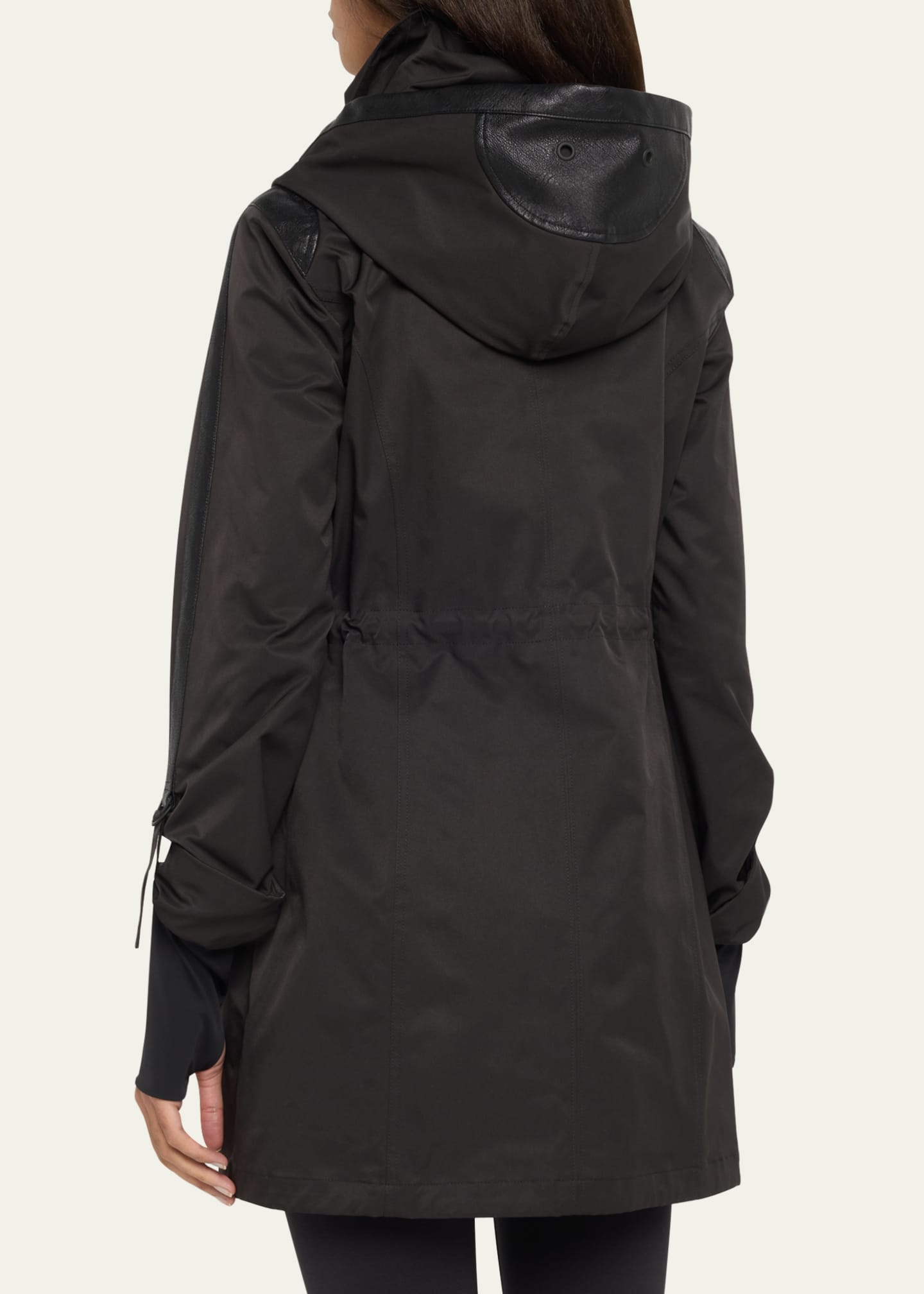 Black hooded new arrivals anorak jacket