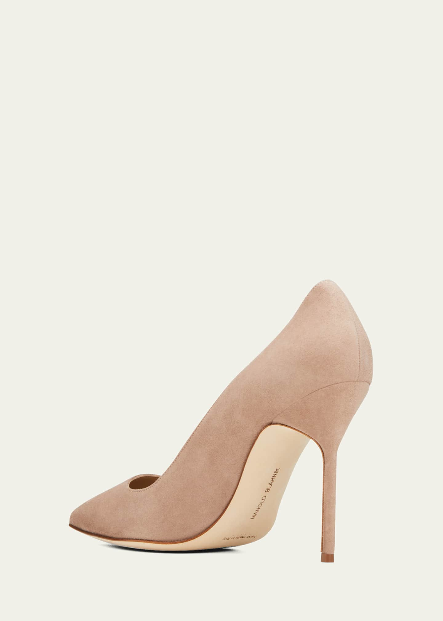 Manolo Blahnik BB 105mm Suede Stiletto Pumps - Bergdorf Goodman