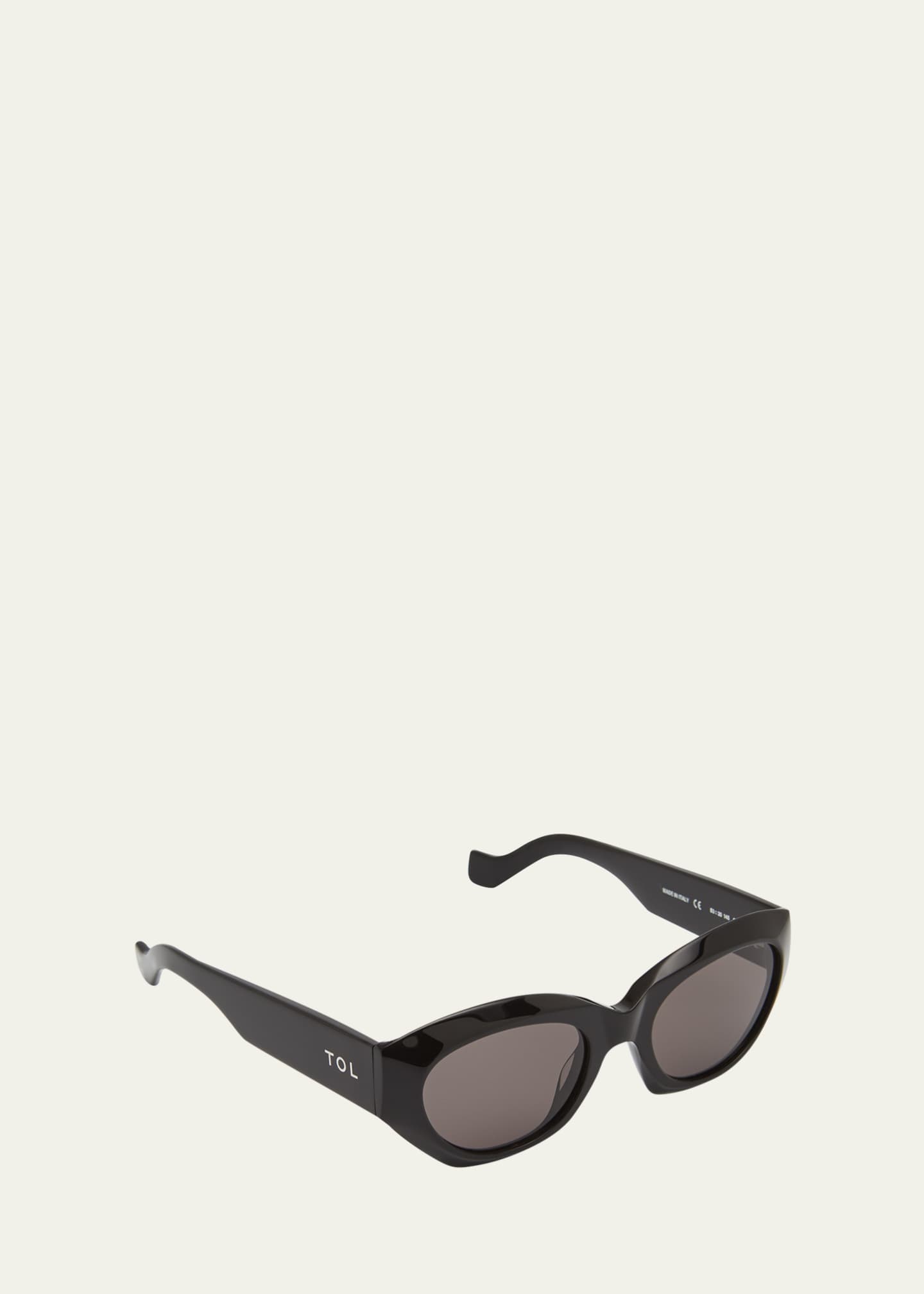 TOL Eyewear Glamoureaux Oval Acetate Sunglasses Bergdorf Goodman