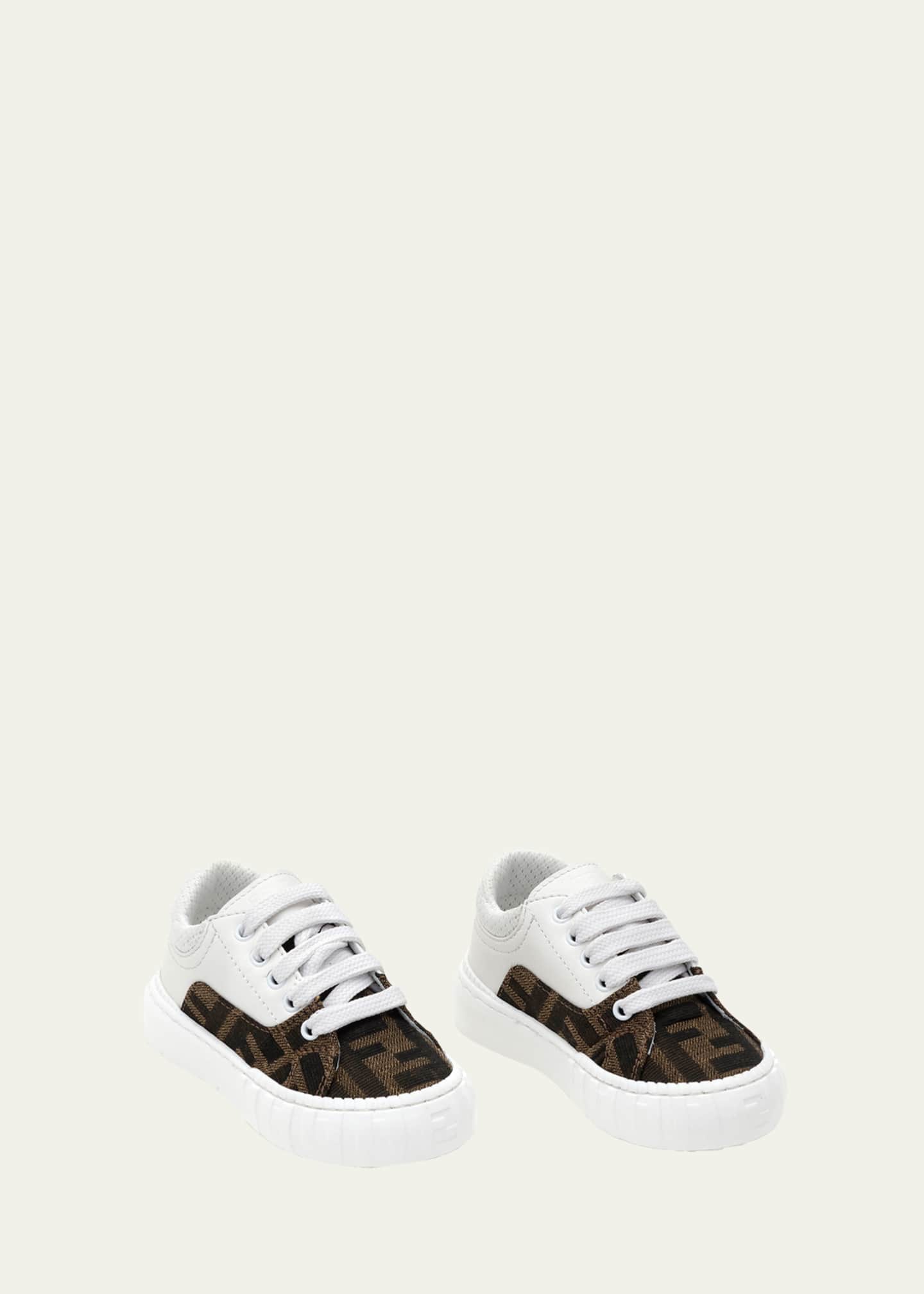 Fendi Kid s Logo Low Top Sneakers Size 31 34 Bergdorf Goodman
