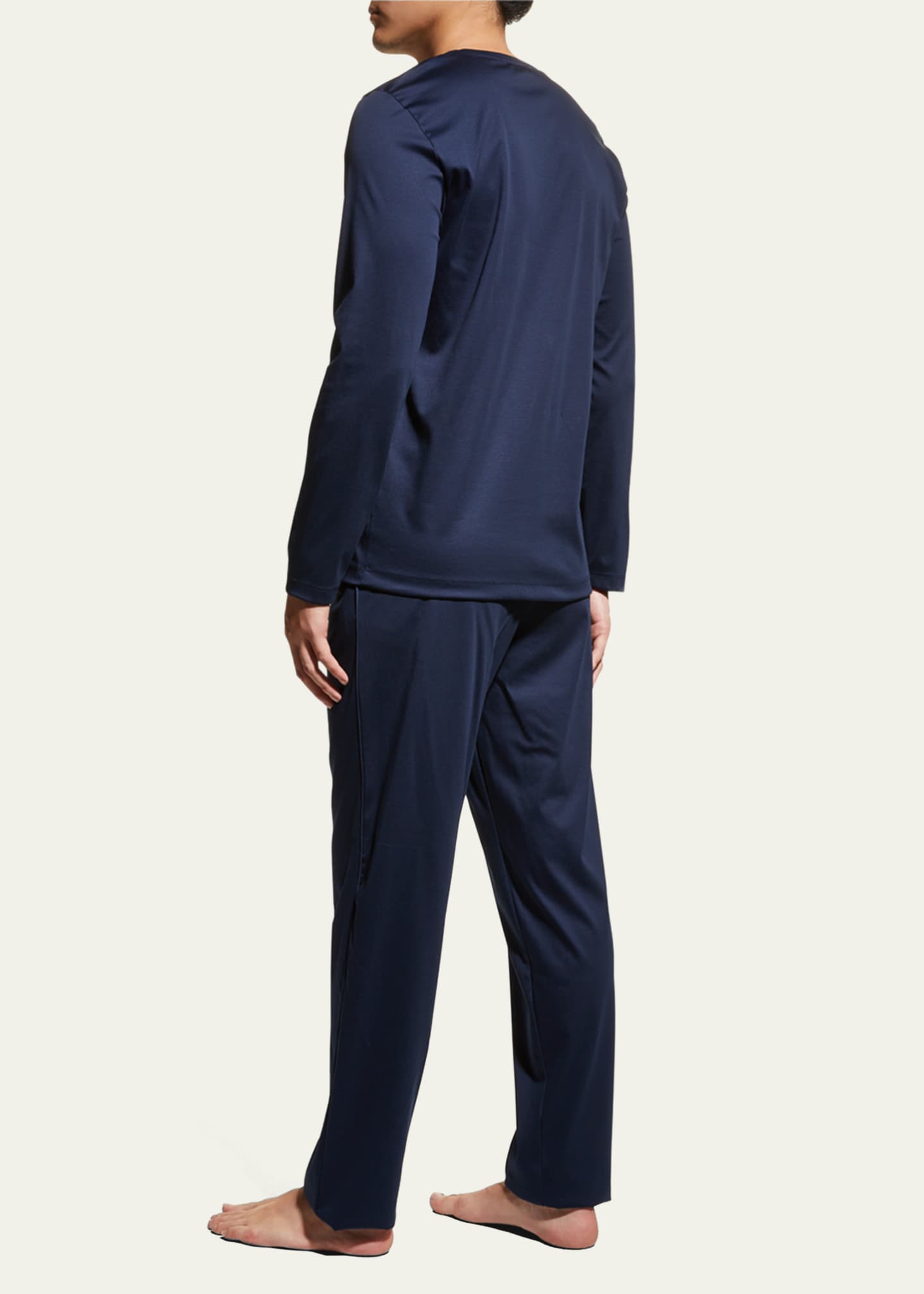 Hanro Men's Night Selection Long Cotton Pajama Set Image 3 of 5