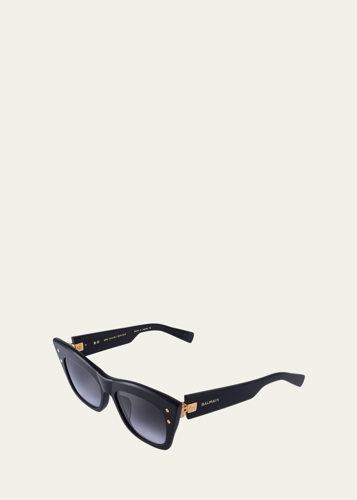 Balmain B-II Square Acetate & Titanium Sunglasses Image 2 of 2
