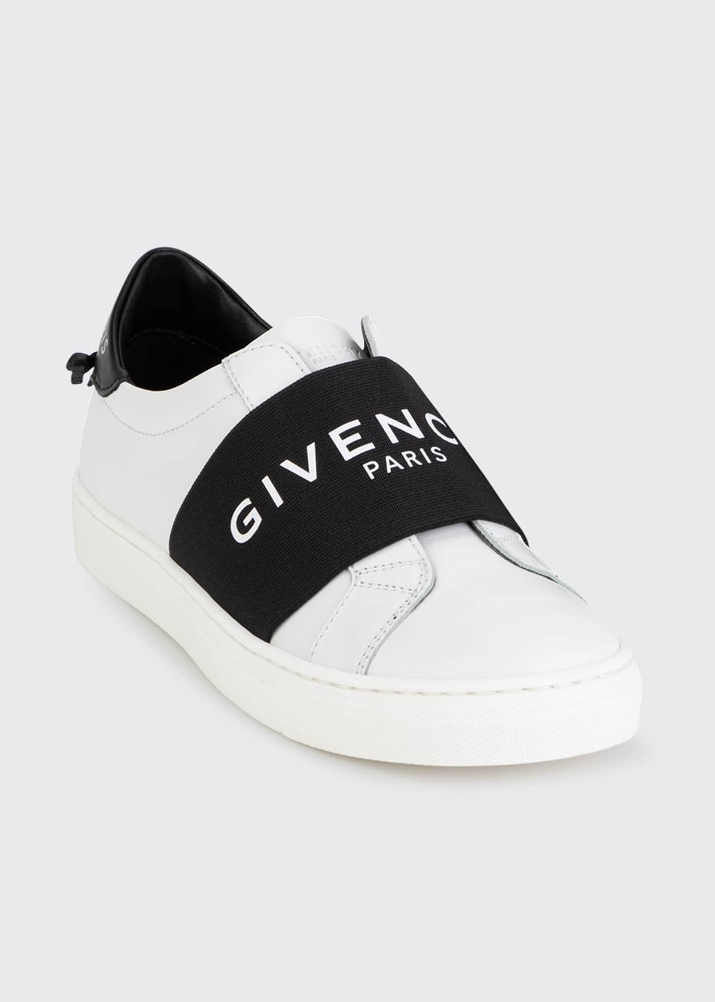 Givenchy Kid s Urban Street Logo Bicolor Elastic Strap Sneakers