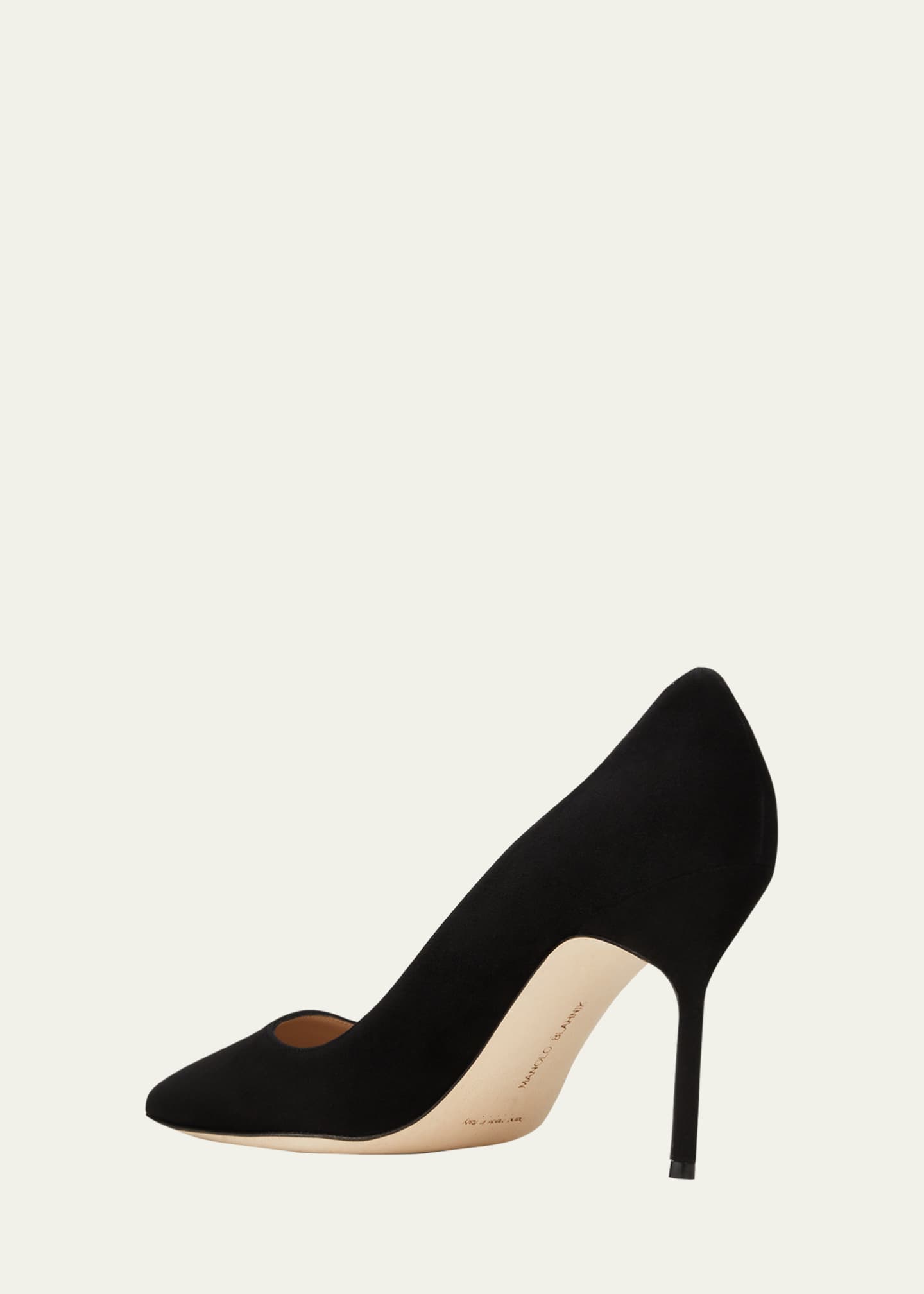 Manolo Blahnik BB 90mm Suede Pumps Image 4 of 5