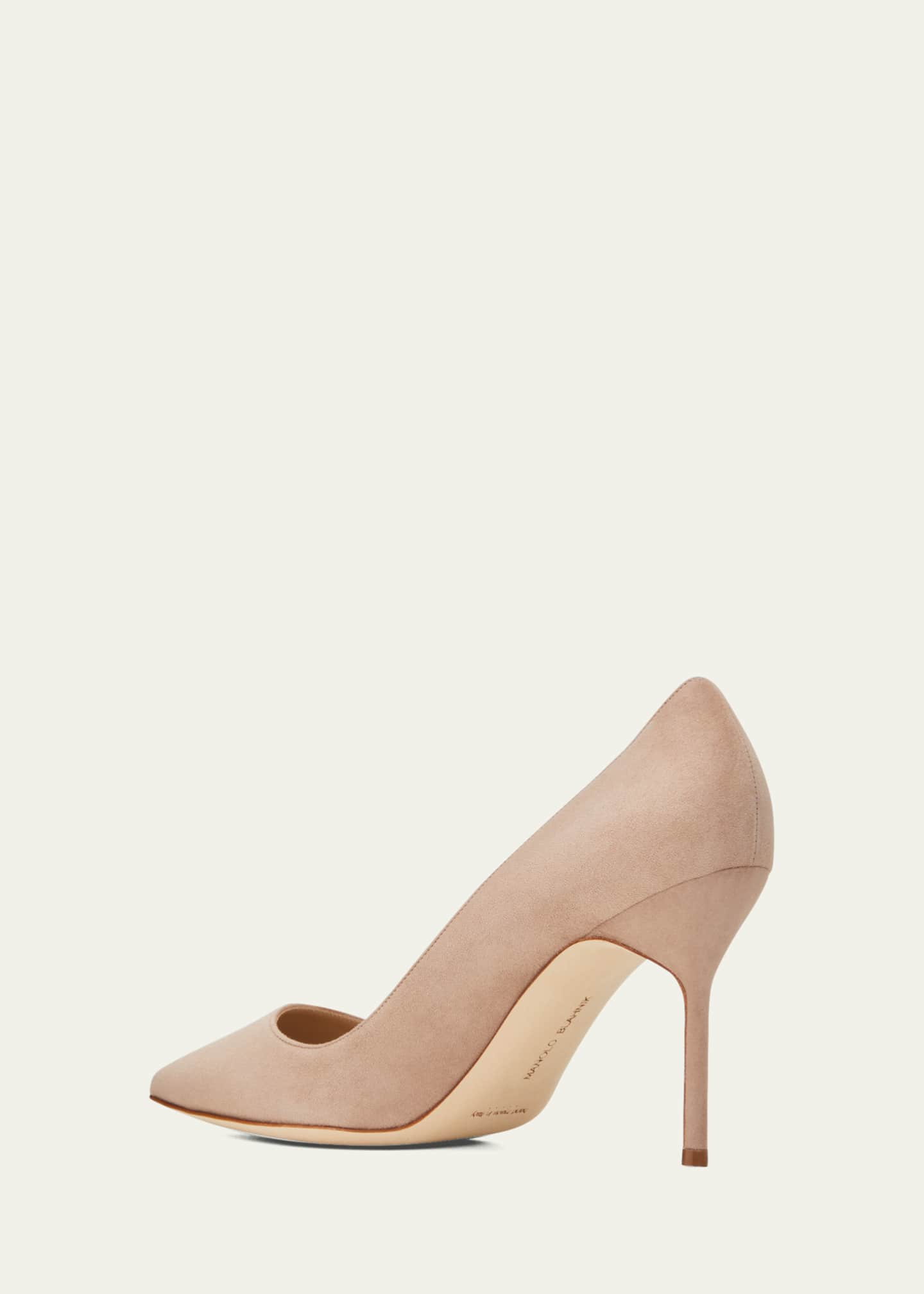 Manolo Blahnik BB 90mm Suede Pumps - Bergdorf Goodman