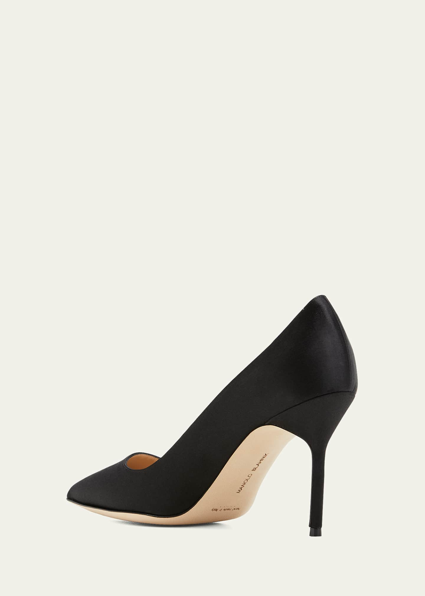 Manolo Blahnik BB 90mm Satin Pumps - Bergdorf Goodman