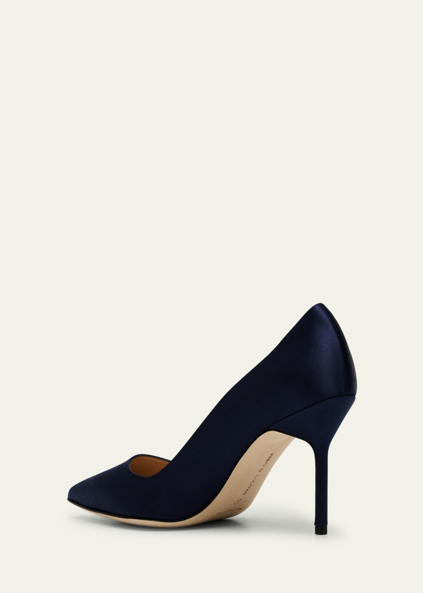 Manolo Blahnik BB 90mm Satin Pumps Image 4 of 6