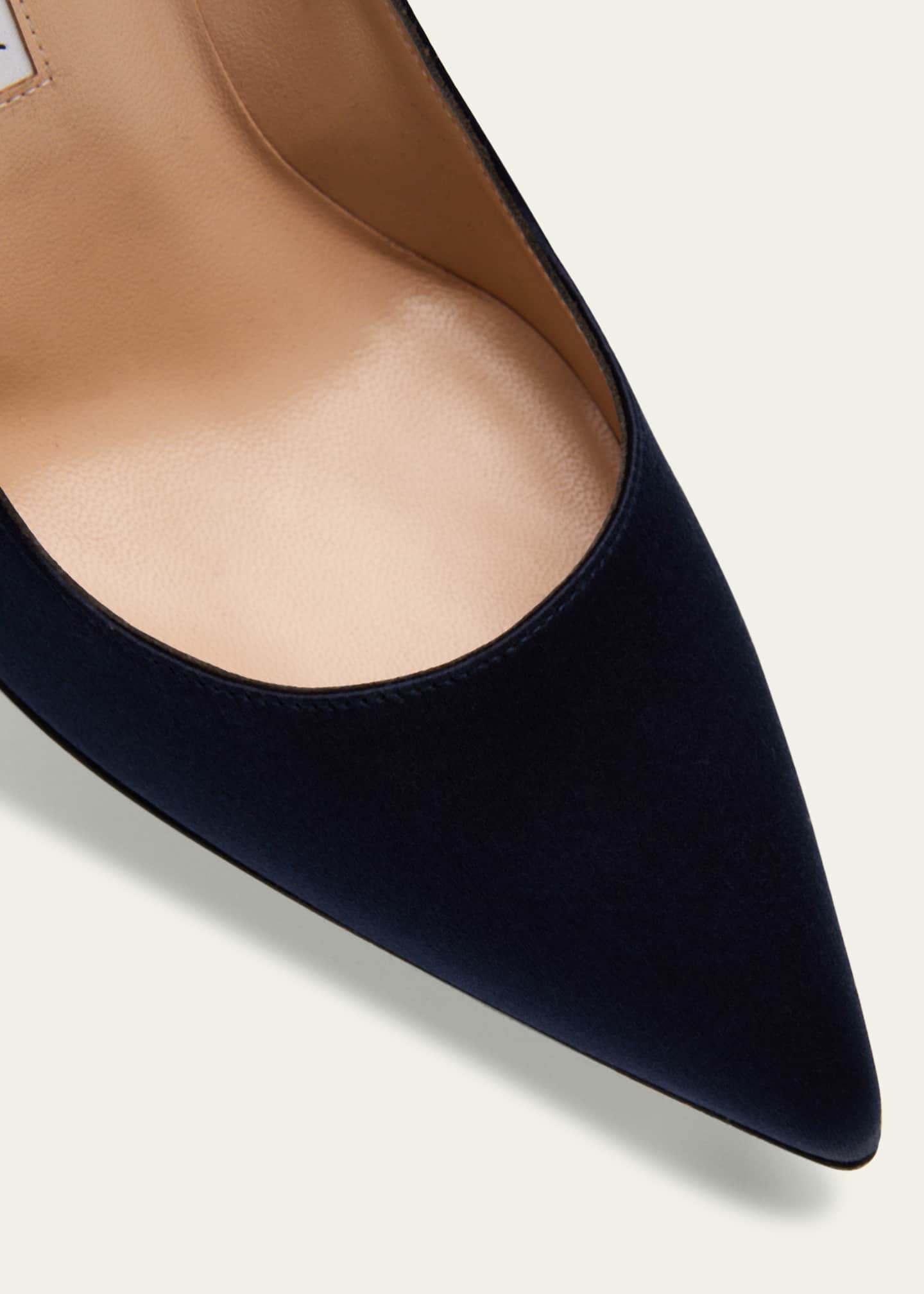Manolo Blahnik BB 90mm Satin Pumps Image 5 of 6