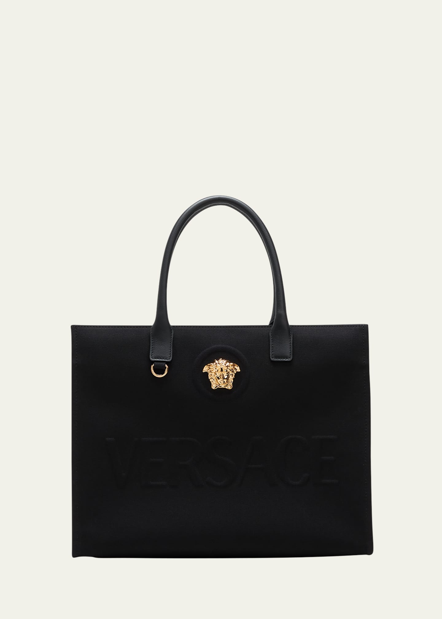 Versace La Medusa Logo Canvas Tote Bag