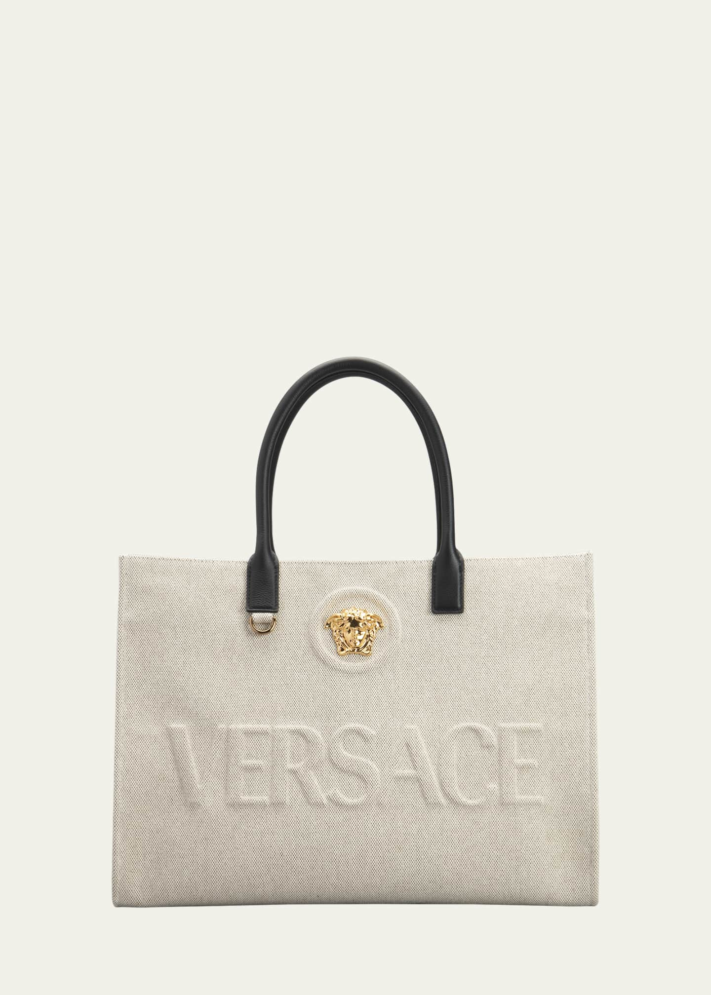 Versace All Over Logo Large Tote Bag