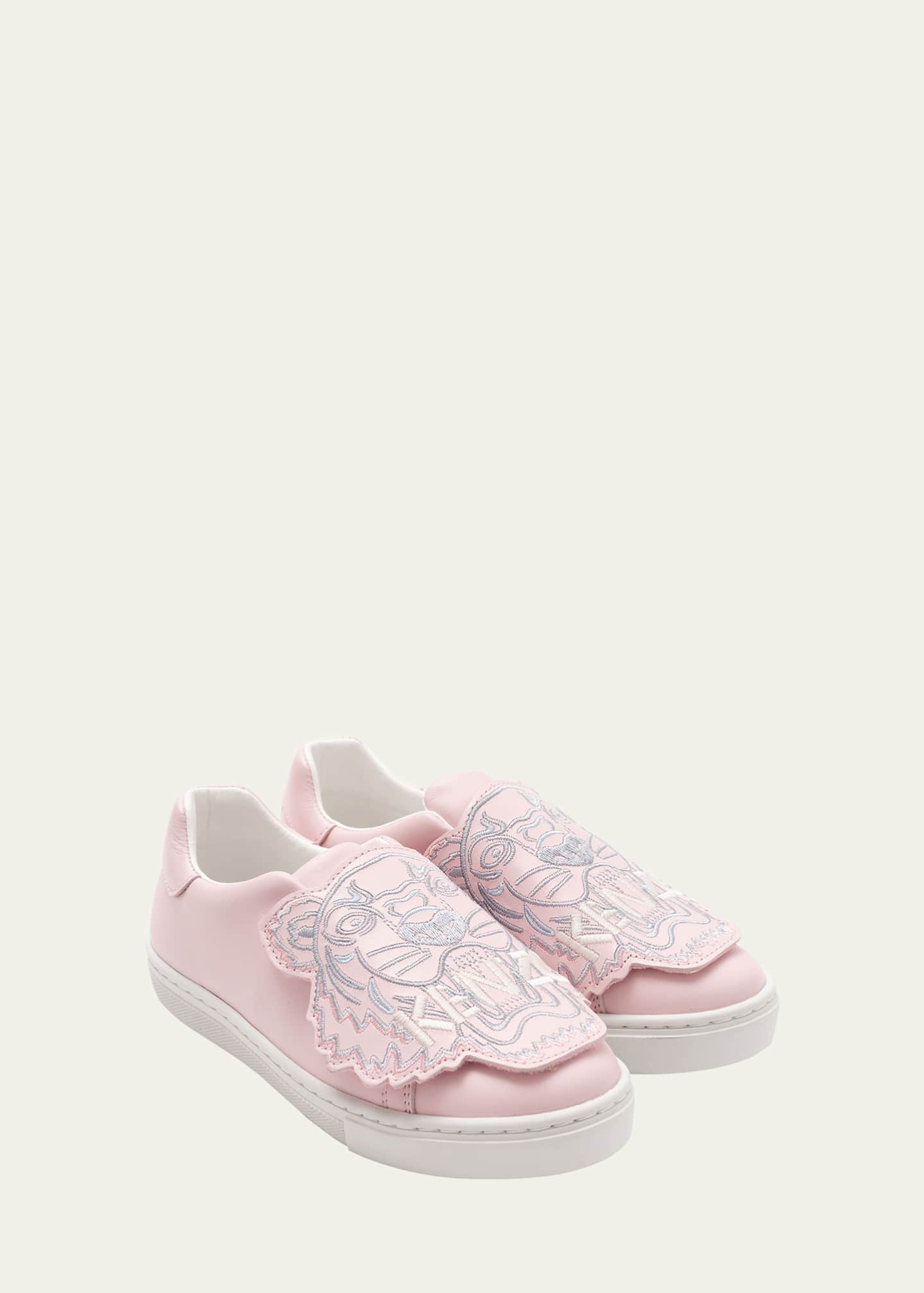 Kenzo Kid's Tiger Leather Low-Top Sneakers, Baby/Toddlers Image 1 of 5