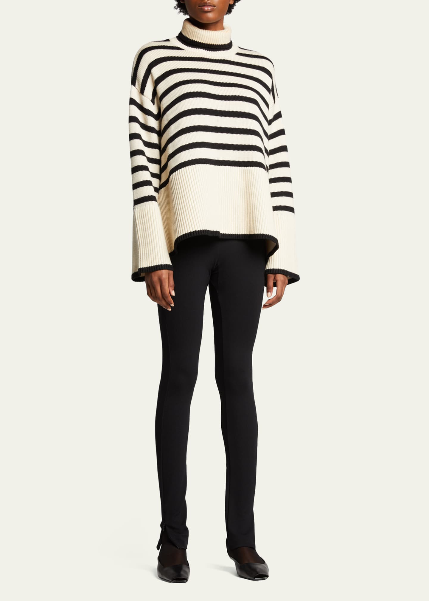 Toteme Zip-Cuff Viscose Leggings - Bergdorf Goodman