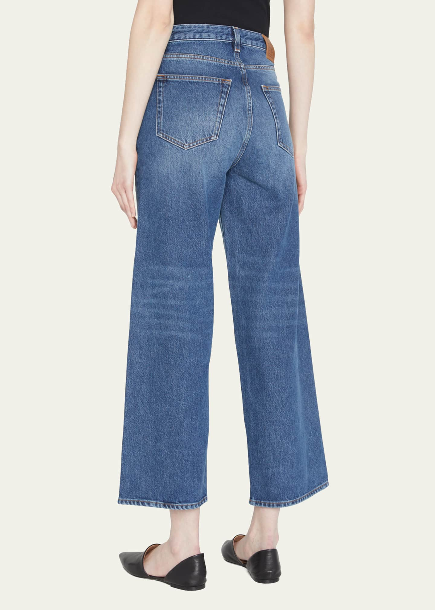 Toteme Flare Fit Crop Denim Pants - Bergdorf Goodman