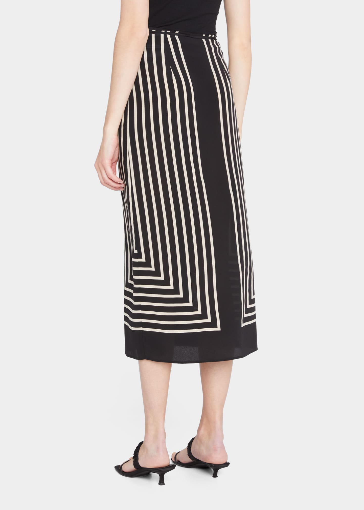 Toteme Monogram Silk Jacquard Wrap Skirt Bergdorf Goodman
