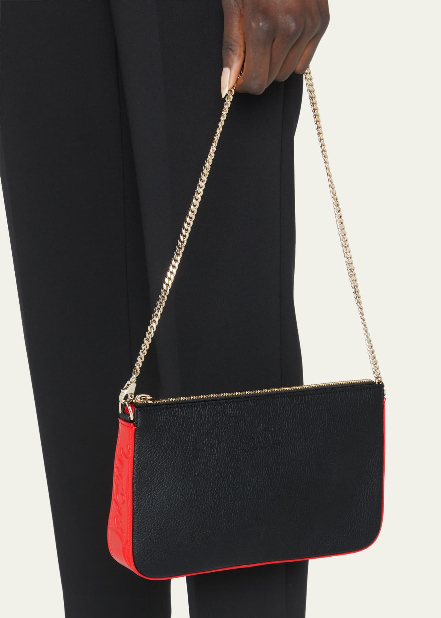 Christian Louboutin Loubila Hybrid Zip Leather Crossbody Bag