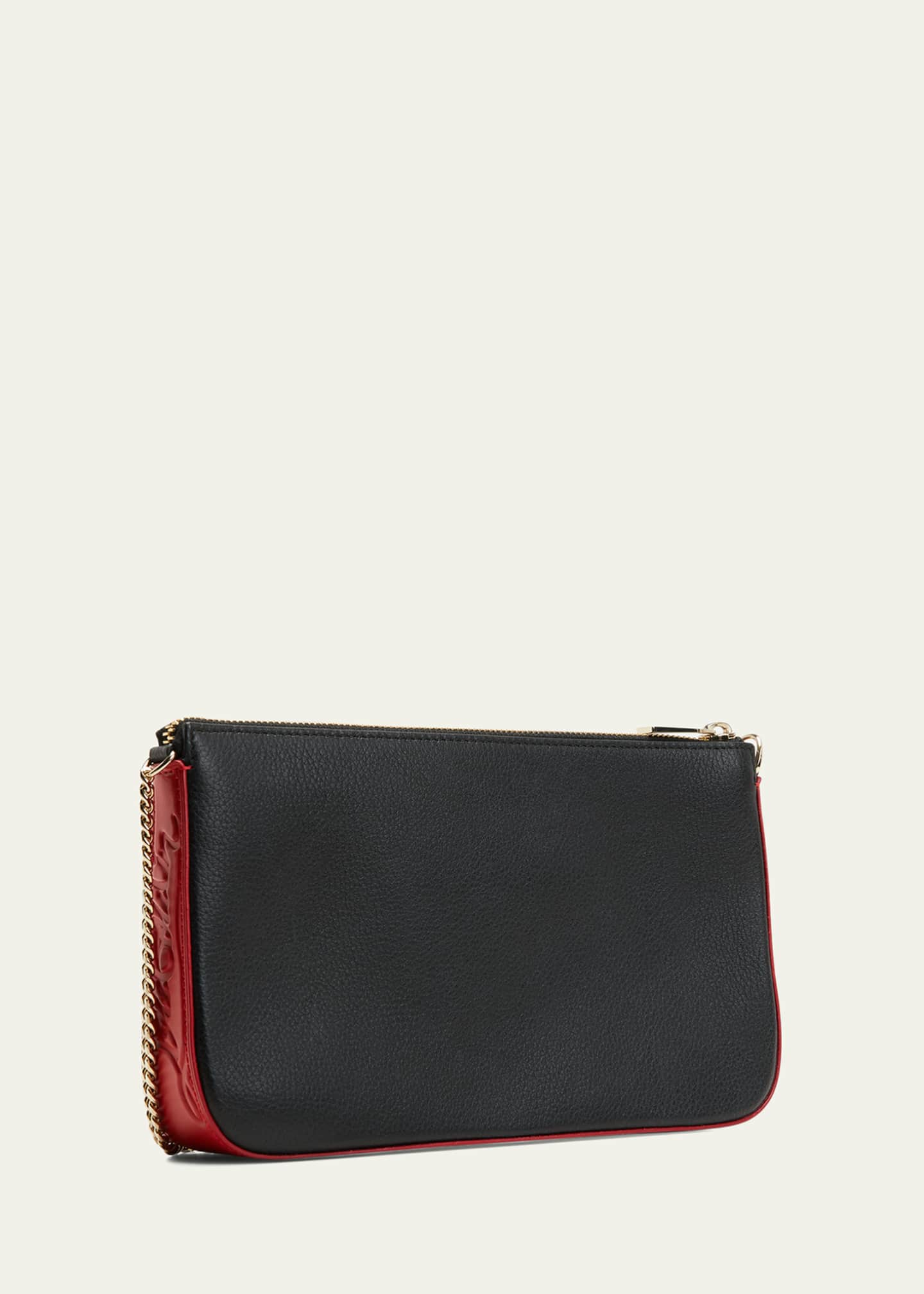 Christian Louboutin - Loubila Black Leather Logo Pouch