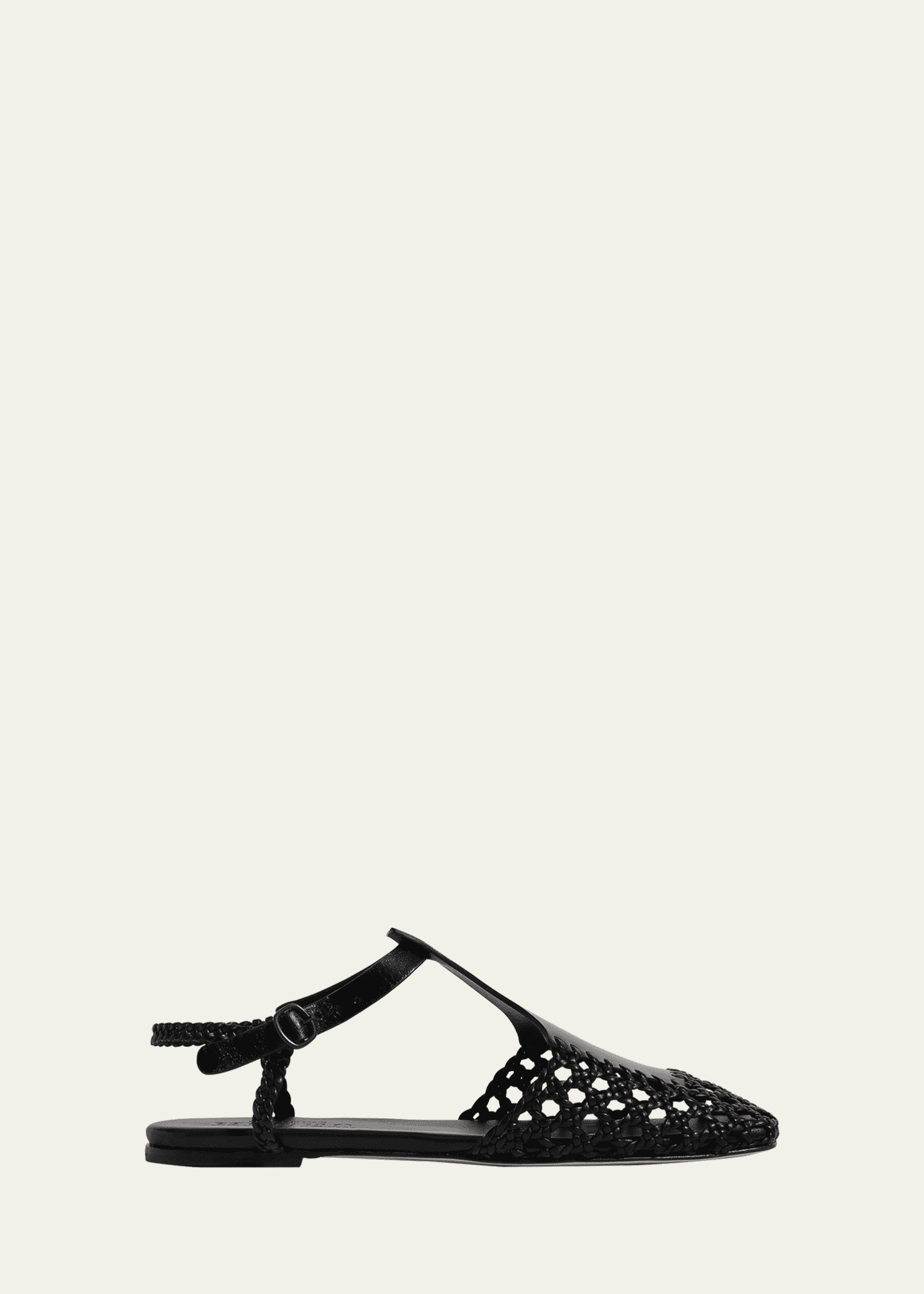 HEREU Reixa Hand-Woven Flat T-Bar Sandals - Bergdorf Goodman