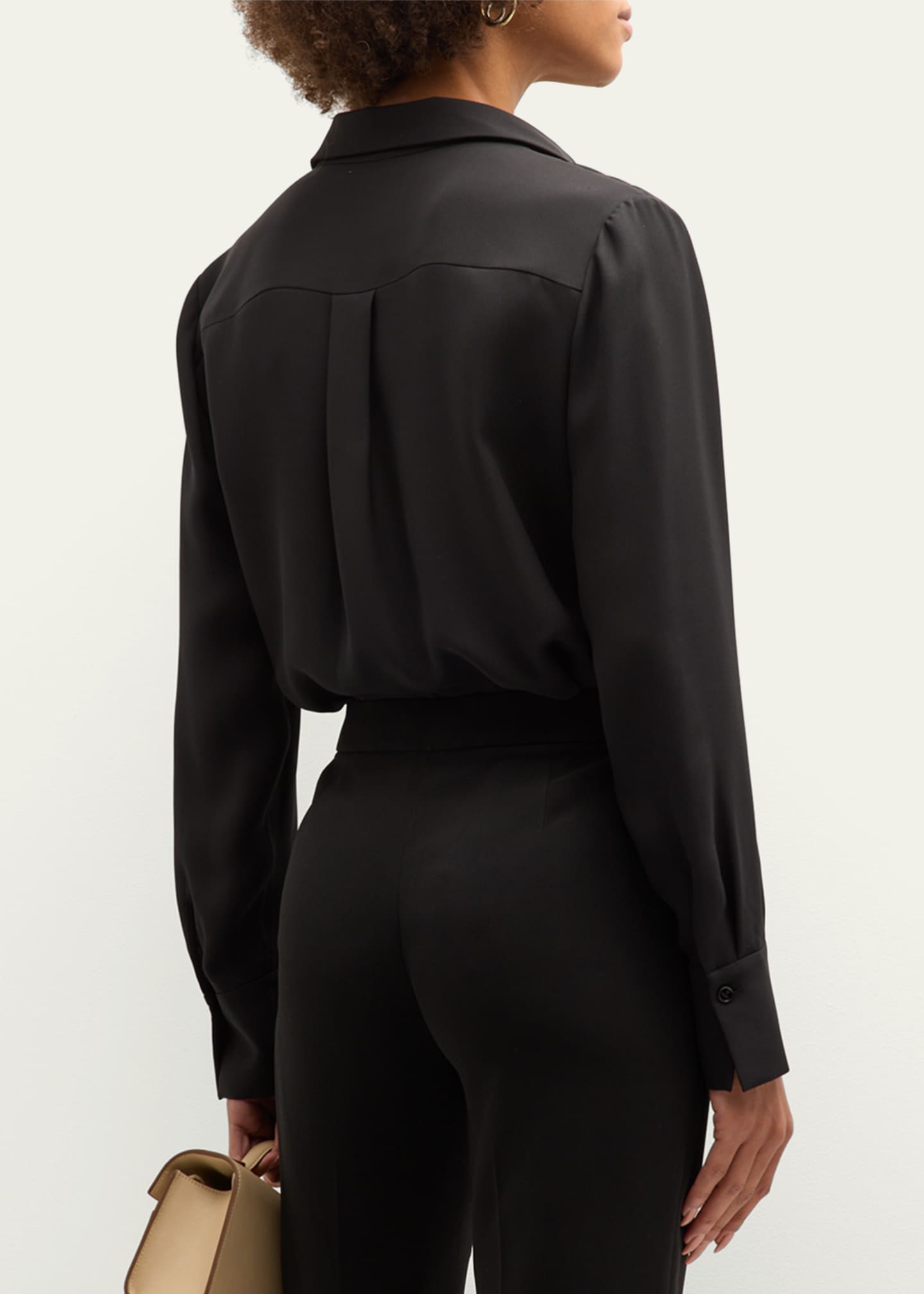 Lafayette 148 New York Scottie Silk Button-Down Blouse Image 3 of 5