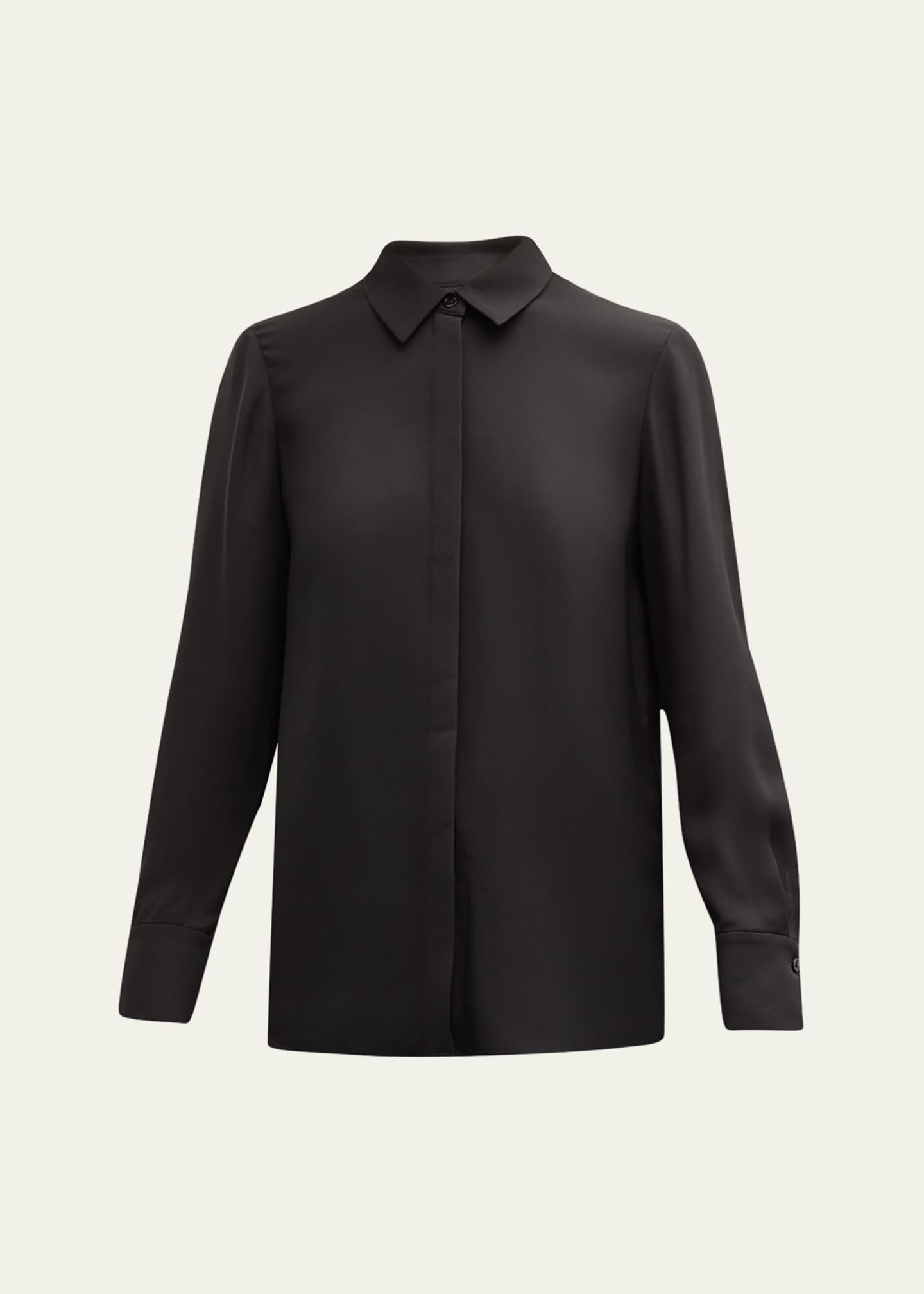 Lafayette 148 New York Scottie Silk Button-Down Blouse Image 1 of 5