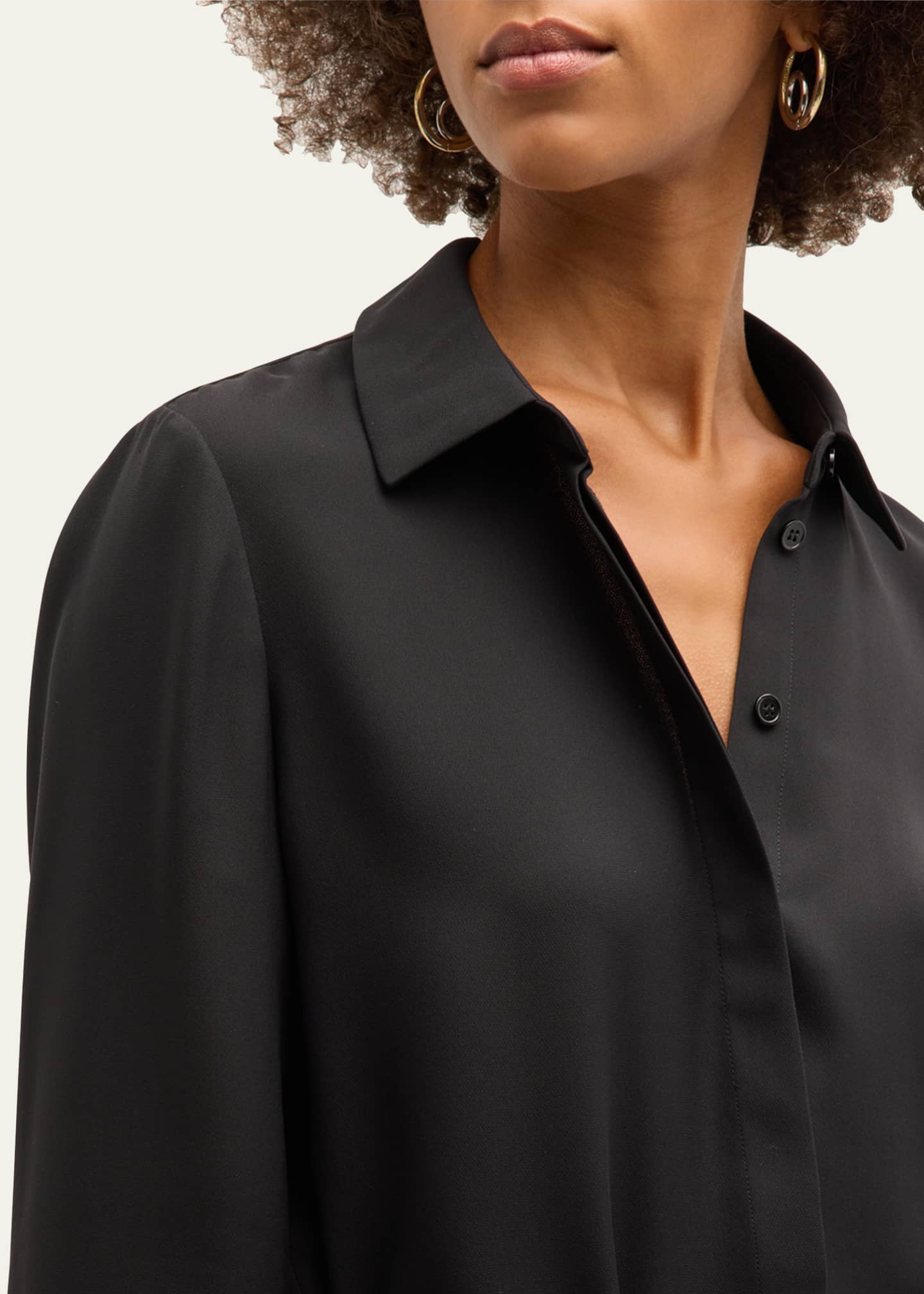 Lafayette 148 New York Scottie Silk Button-Down Blouse Image 5 of 5
