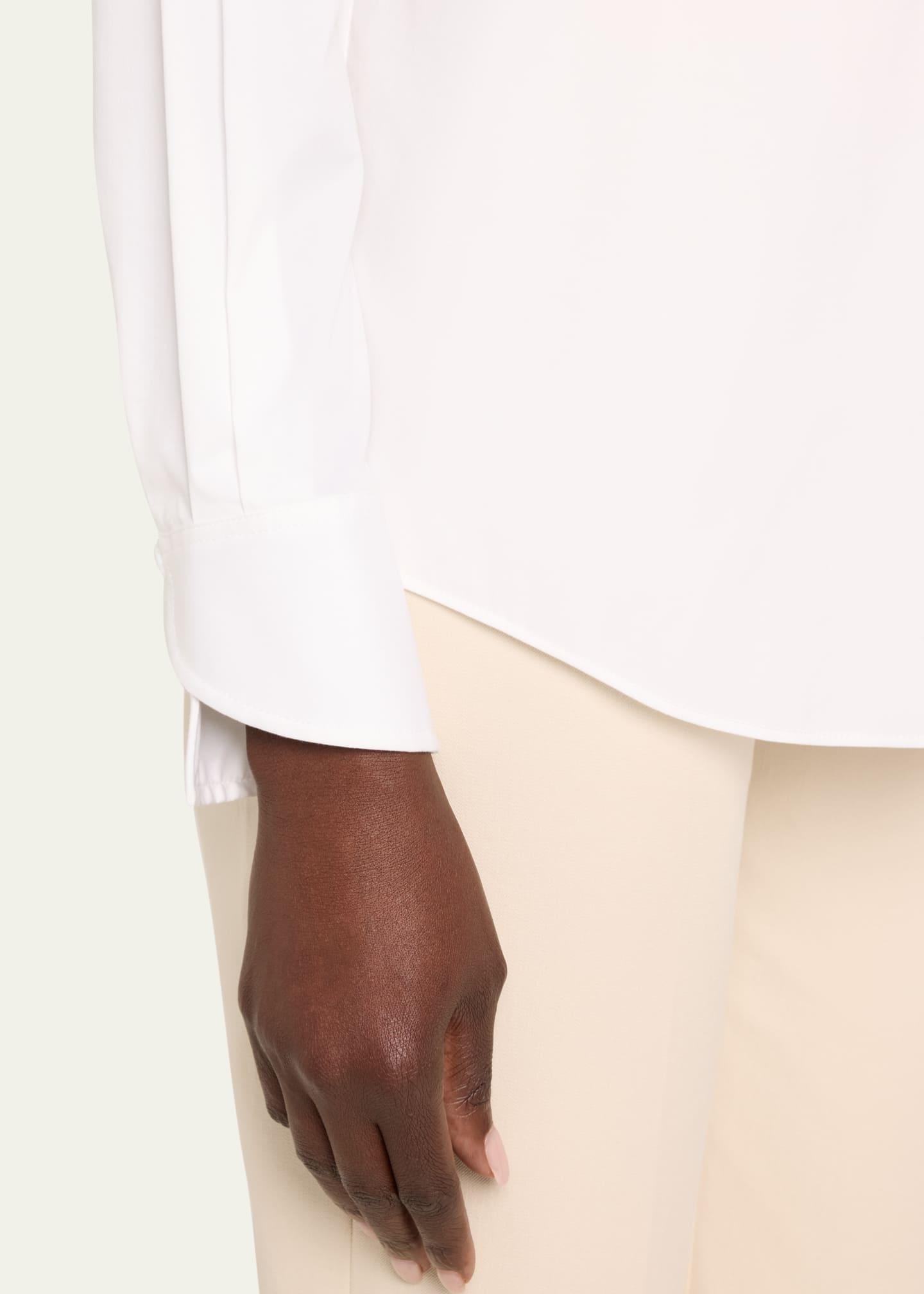 Lafayette 148 New York Wright Stretch Cotton Shirt Image 5 of 5